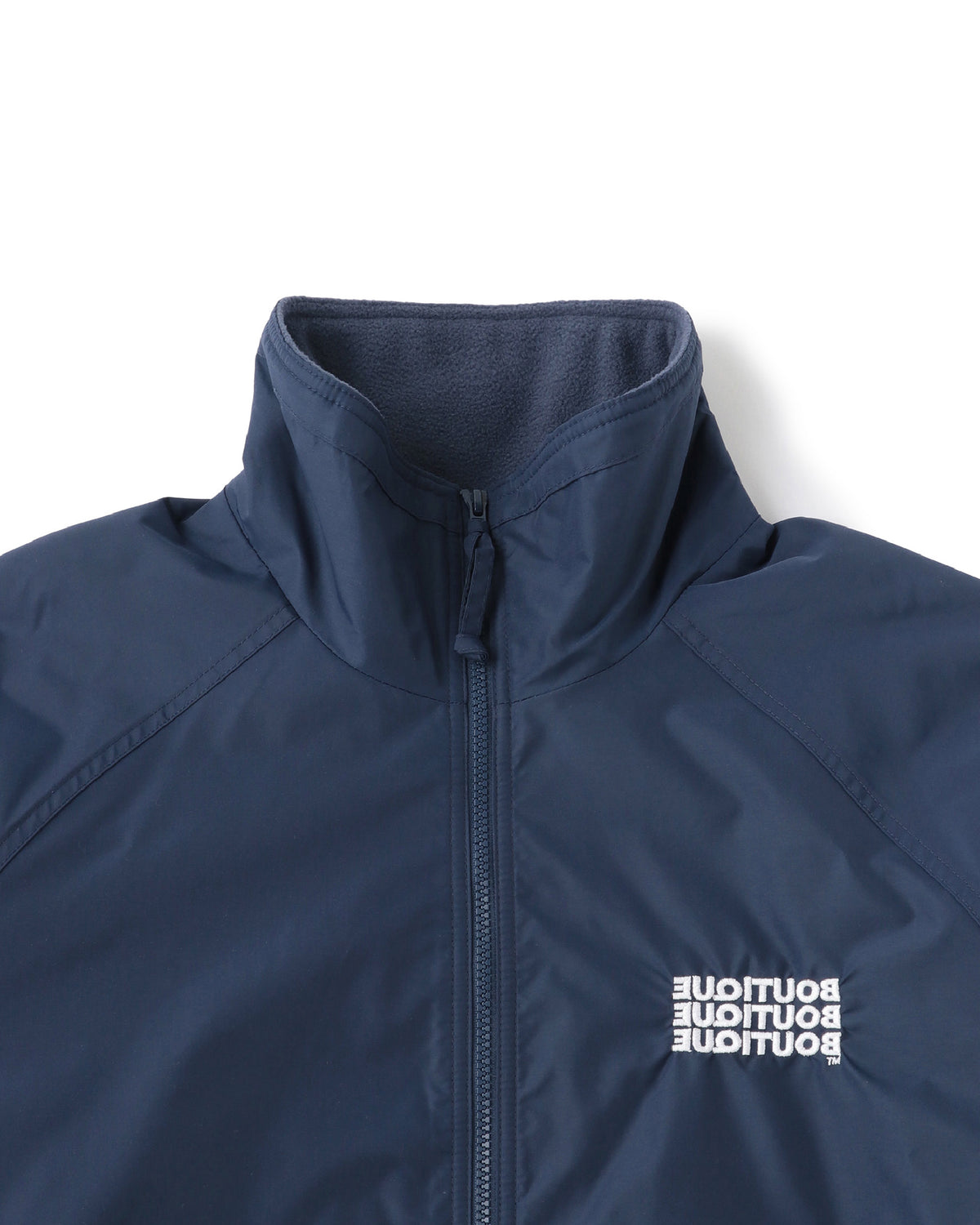 BOUTIQUE NYLON × FLEECE STAND COLLAR NAVY(ブティックナイロン×フリーススタンドカラージャケットネイビー)|ONLINE BOUTIQUE(オンラインブティック)