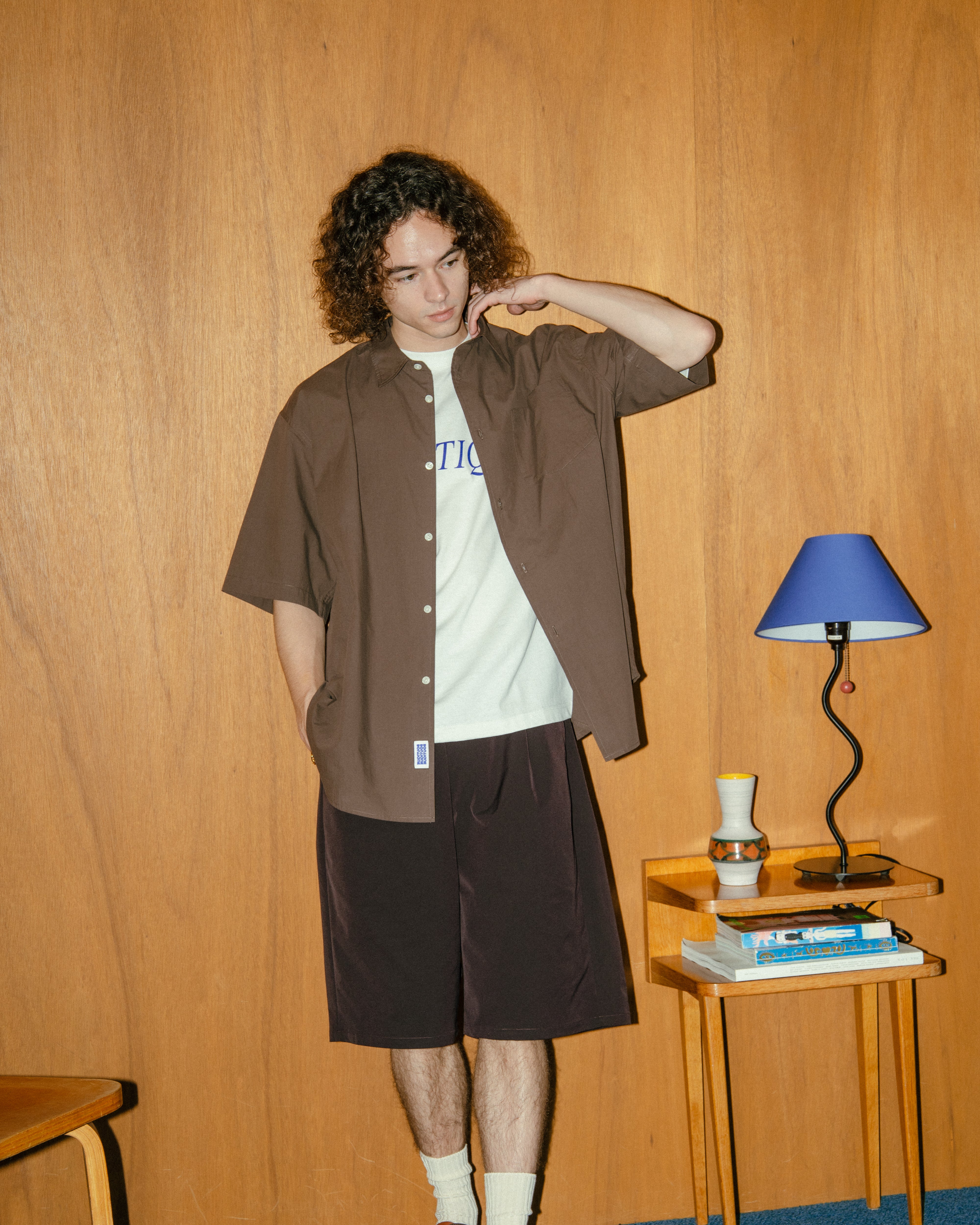 BOUTIQUE WIDE EASY SHORTS BROWN(ブティックバワイドイージーショーツブラウン)|ONLINE BOUTIQUE(オンラインブティック)