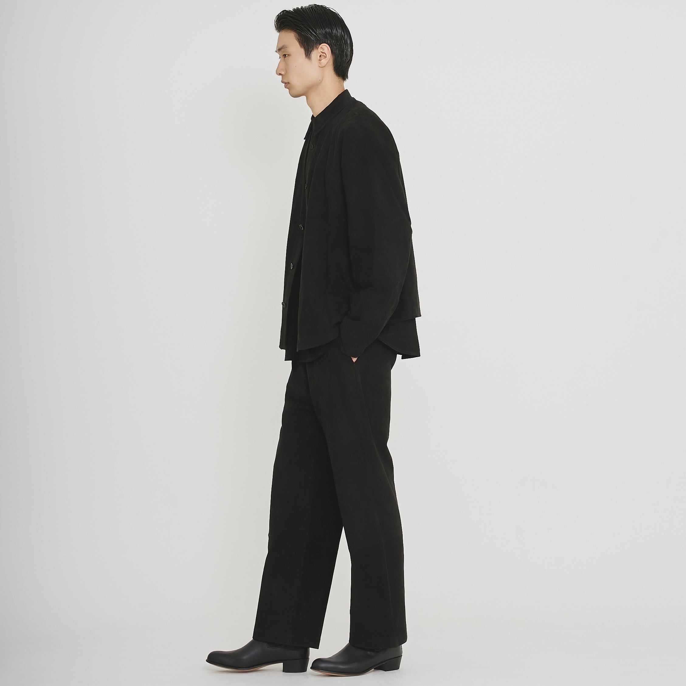Morphee × BOUTIQUE  SUEDE BLACK SHIRT(モルフェ×ブティックスエードブラックシャツ)|ONLINE BOUTIQUE(オンラインブティック)