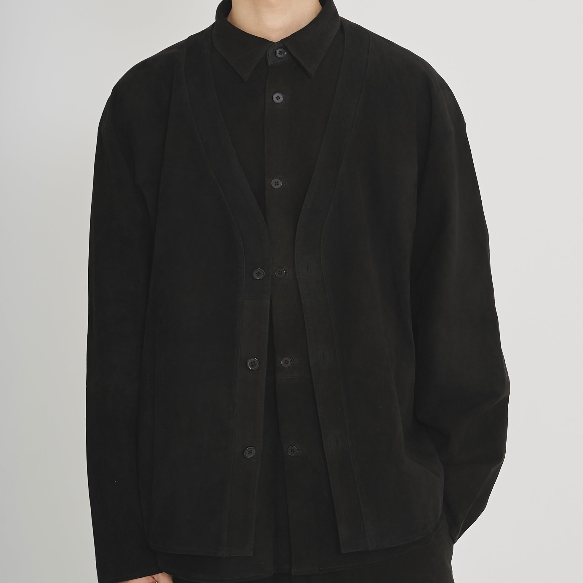 Morphee × BOUTIQUE  SUEDE BLACK CARDIGAN JACKET(モルフェ×ブティックスエードブラックカーディガンジャケット)|ONLINE BOUTIQUE(オンラインブティック)