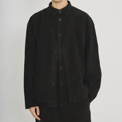 Morphee × BOUTIQUE  SUEDE BLACK SHIRT(モルフェ×ブティックスエードブラックシャツ)|ONLINE BOUTIQUE(オンラインブティック)