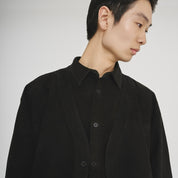 Morphee × BOUTIQUE  SUEDE BLACK SHIRT(モルフェ×ブティックスエードブラックシャツ)|ONLINE BOUTIQUE(オンラインブティック)