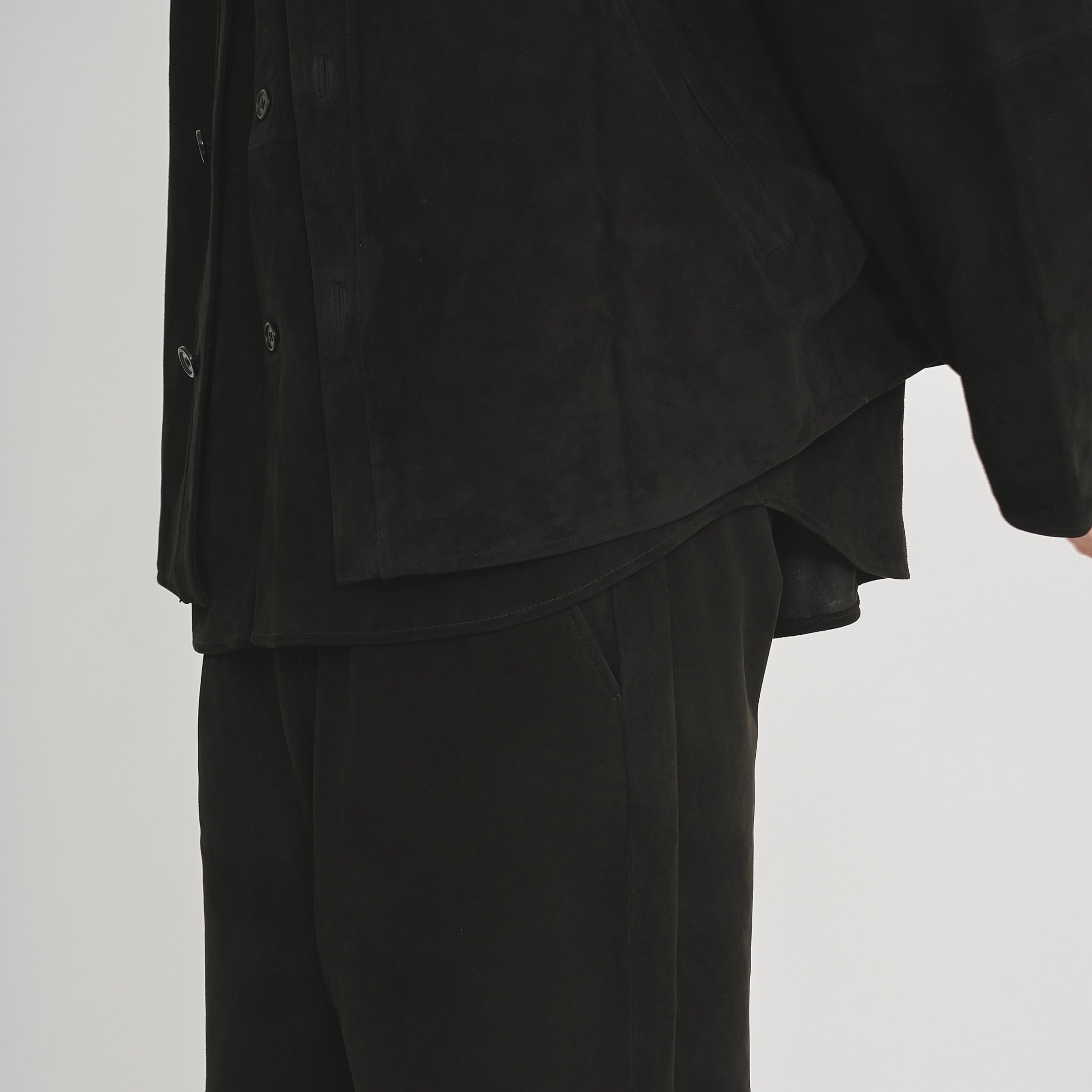 Morphee × BOUTIQUE  SUEDE BLACK PANTS(モルフェ×ブティックスエードブラックパンツ)|ONLINE BOUTIQUE(オンラインブティック)