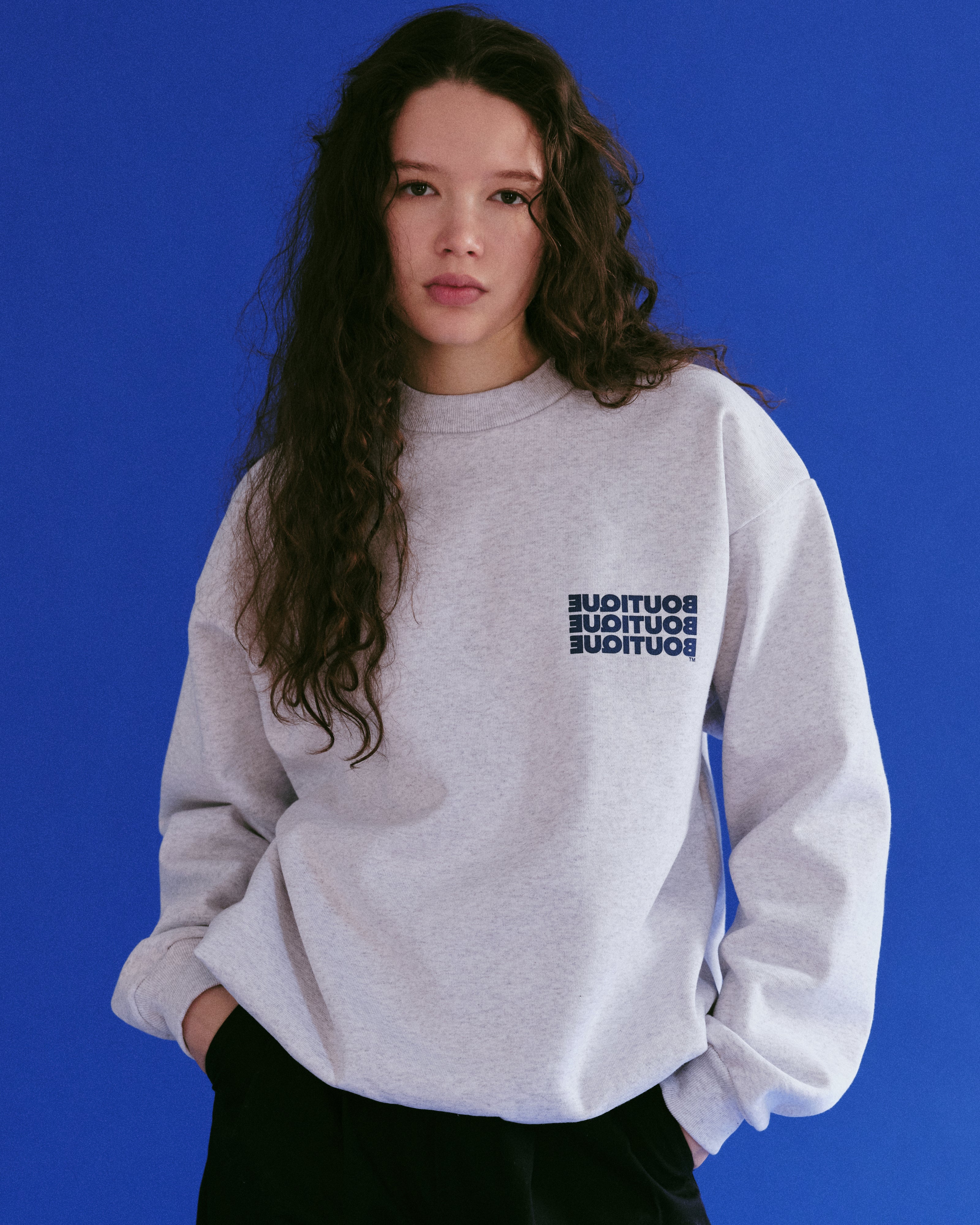 BOUTIQUE CREW NECK SWEAT HEATHER GRAY(ブティッククルーネックスウェットヘザーグレー)|ONLINE BOUTIQUE(オンラインブティック)