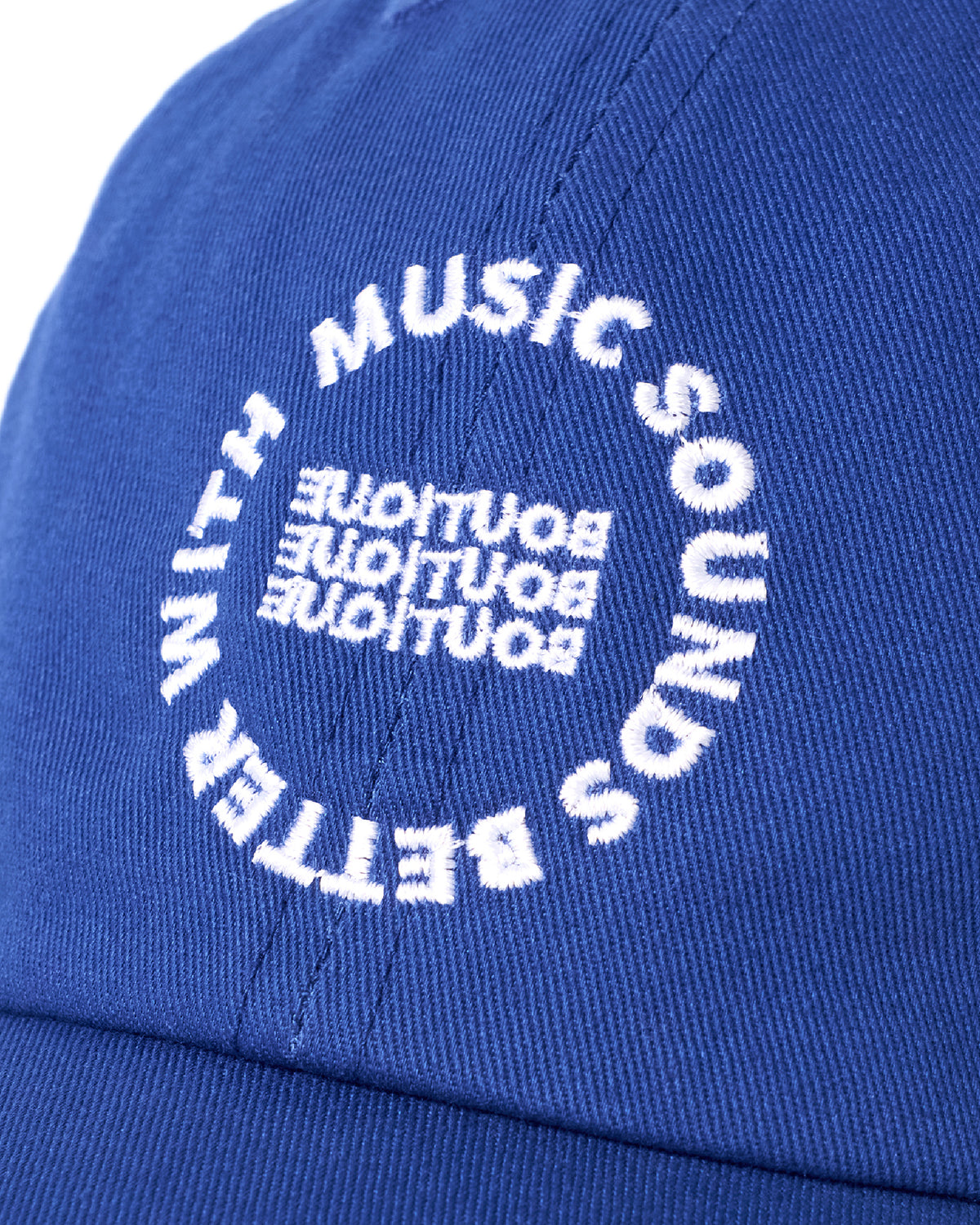 MUSIC SOUNDS BETTER WITH BOUTIQUE CAP BLUE(ミュージックサウンドベターウィズブティックキャップブルー)|ONLINE BOUTIQUE(オンラインブティック)