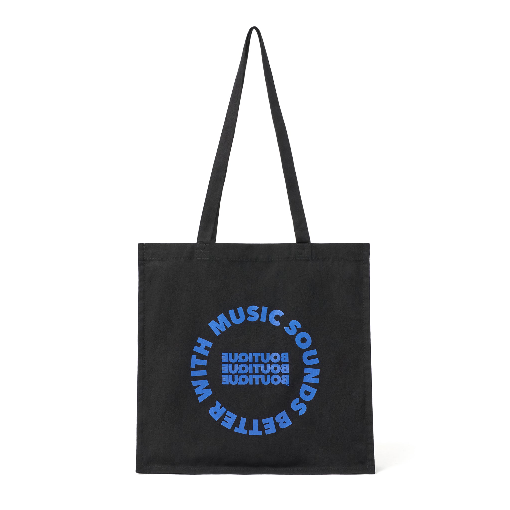 MUSIC SOUNDS BETTER WITH BOUTIQUE TOTE BAG BLACK（ミュージック