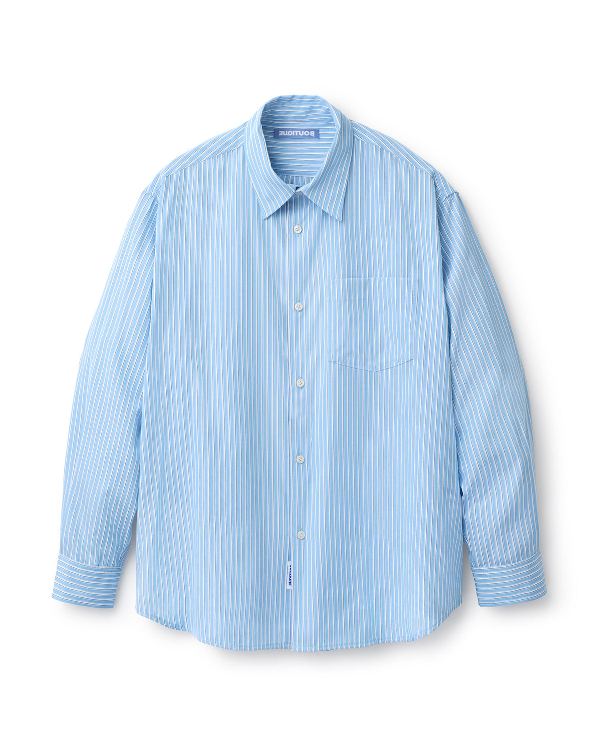 BOUTIQUE LONG SLEEVE BOX SHIRT BLUE STRIPE(ブティックロングスリーブボックスシャツブルーストライプ)|ONLINE BOUTIQUE(オンラインブティック)