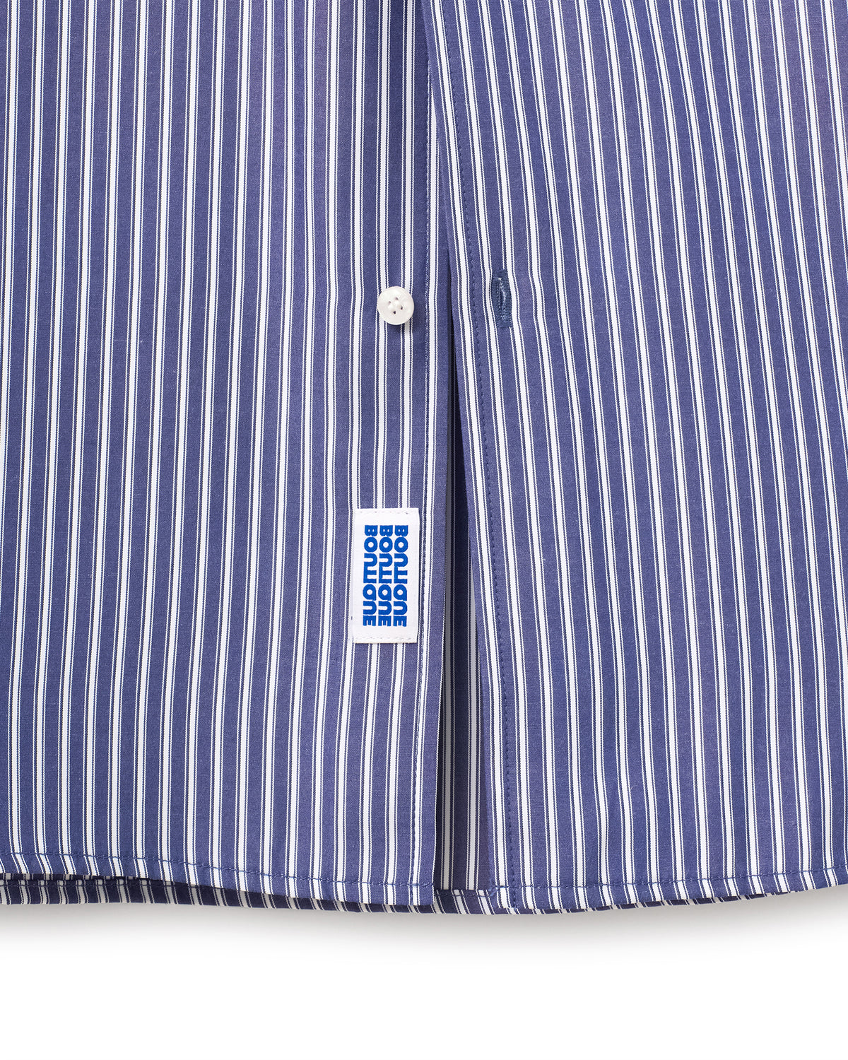 BBOUTIQUE LONG SLEEVE BOX SHIRT NAVY STRIPE(ブティックロングスリーブボックスシャツネイビーストライプ)|ONLINE BOUTIQUE(オンラインブティック)