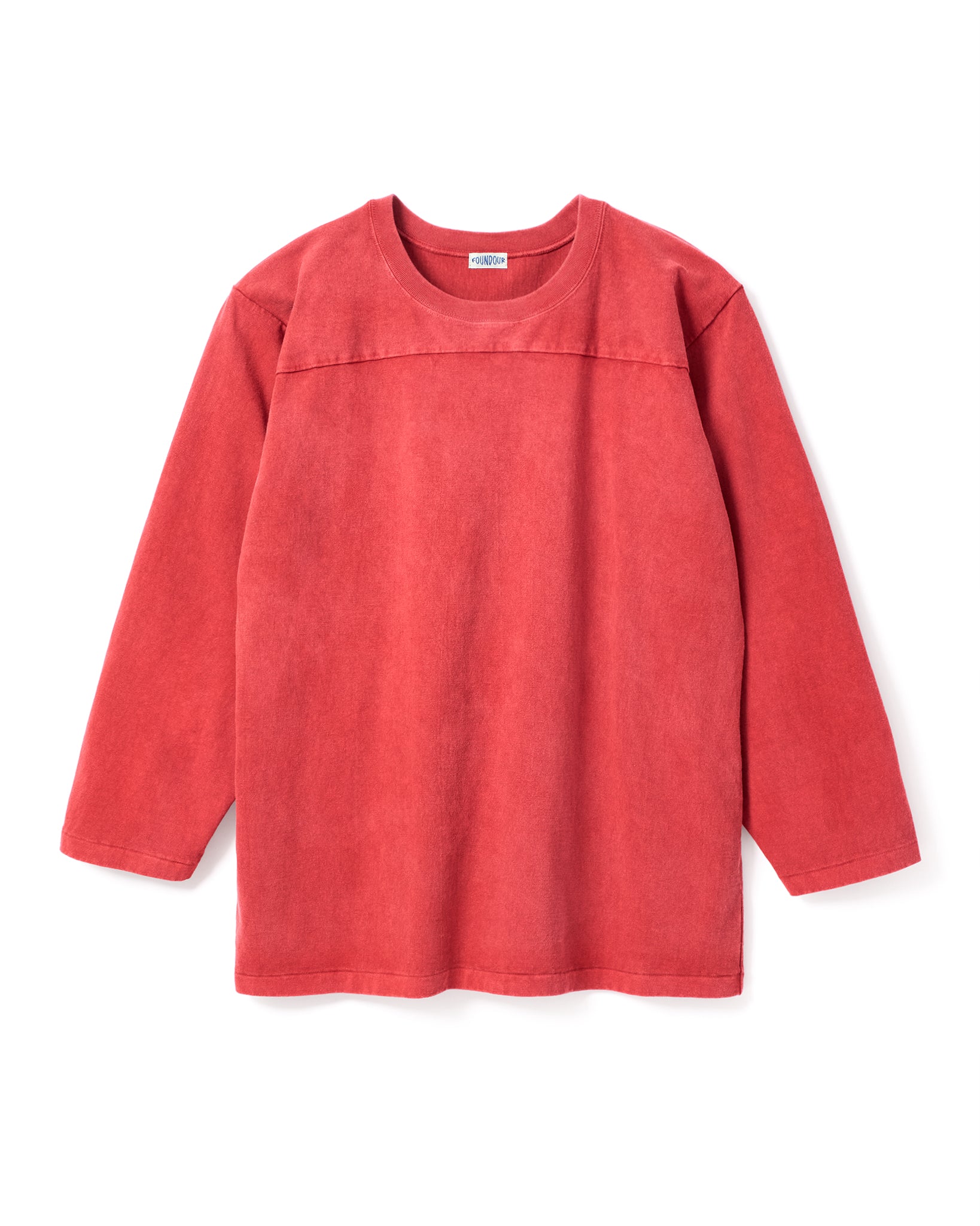 FOUNDOUR COTTON BD FADE FOOTBALL TEE RED(ファウンダコットンボタンダウンフェードフットボールTシャツレッド)|ONLINE BOUTIQUE(オンラインブティック)