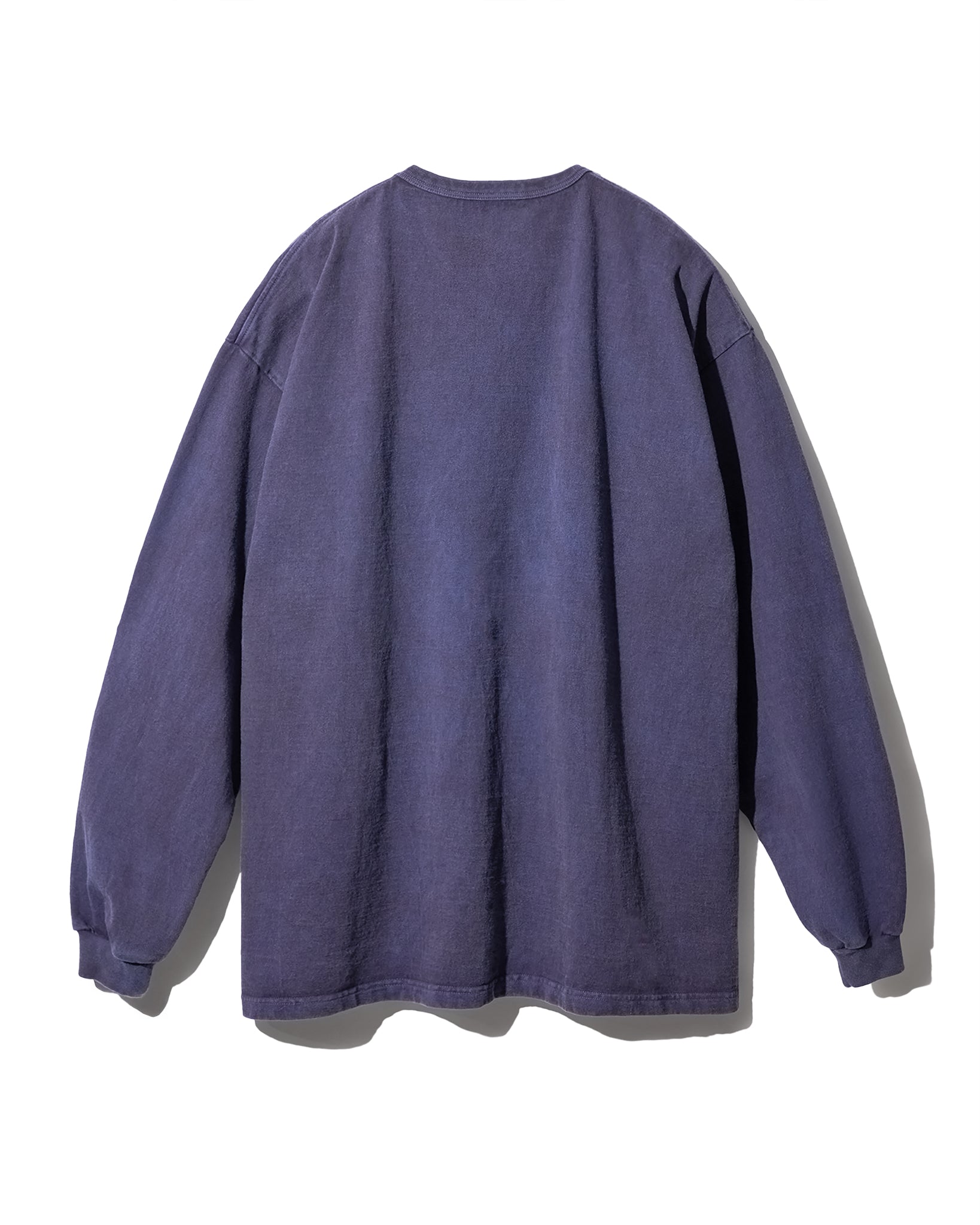 FOUNDOUR COTTON BD FADE LONG SLEEVE TEE NAVY(ファウンダコットンボタンダウンフェードロングスリーブTシャツネイビー)|ONLINE BOUTIQUE(オンラインブティック)
