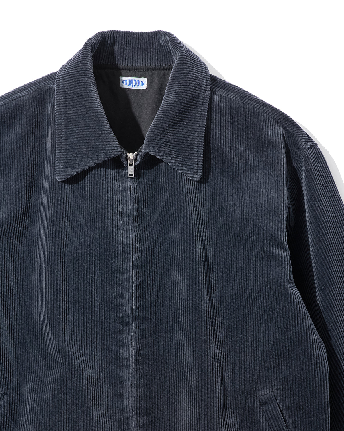 FOUNDOUR COTTON CORDUROY ZIP UP BLOUSON BLACK(ファウンダコットンコーデュロイジップアップブルゾンブラック)|ONLINE BOUTIQUE(オンラインブティック)