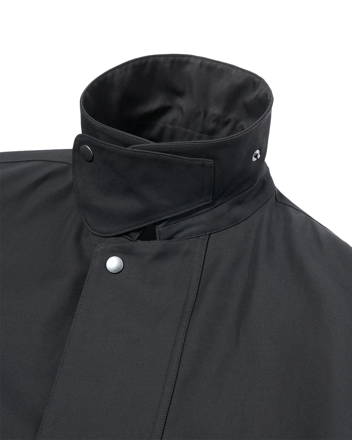 FOUNDOUR COTTON VISCOSE OVERCOAT BLACK(ファウンダコットンコーデュロイビスコースオーバーコートブラック)|ONLINE BOUTIQUE(オンラインブティック)