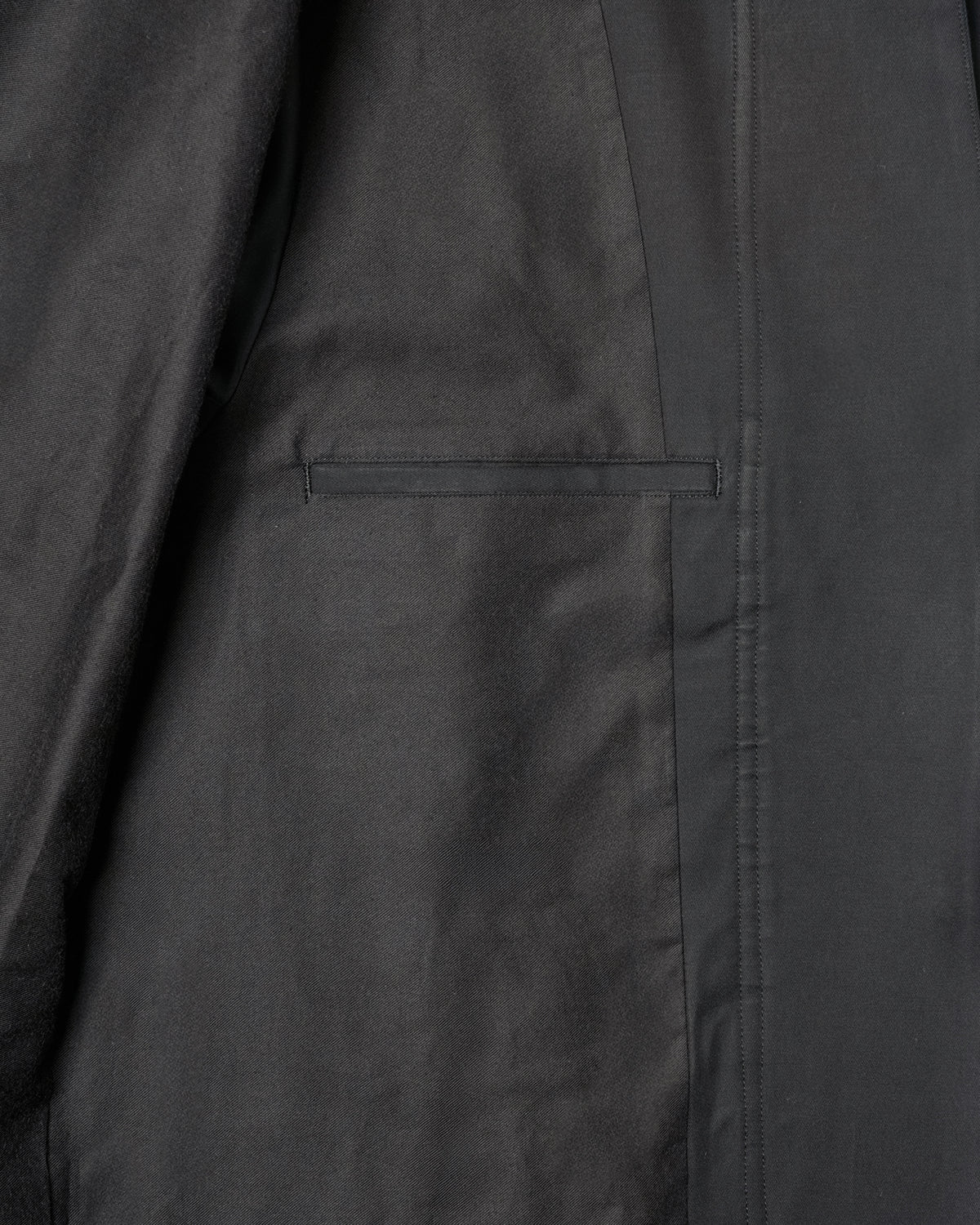 FOUNDOUR COTTON VISCOSE OVERCOAT BLACK(ファウンダコットンコーデュロイビスコースオーバーコートブラック)|ONLINE BOUTIQUE(オンラインブティック)