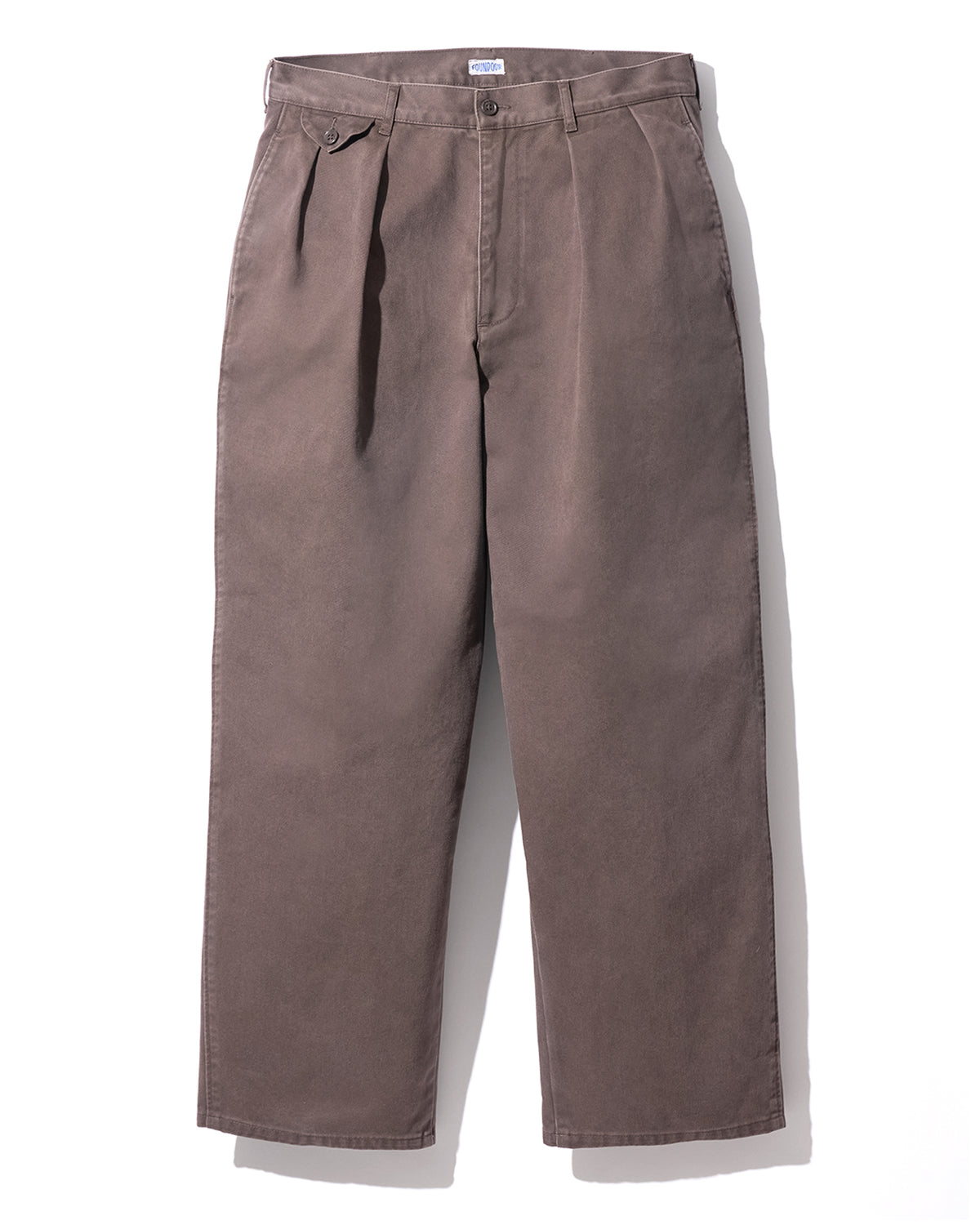 FOUNDOUR COTTON WIDE TUCK CHINOS BROWN(ファウンダコットンワイドタックチノブラウン)|ONLINE BOUTIQUE(オンラインブティック)