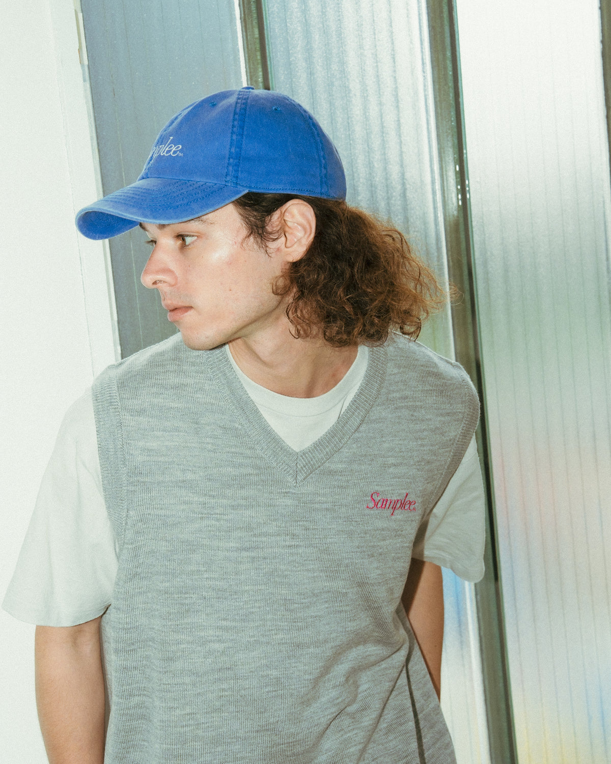Samplee LOGO FADE CAP BLUE