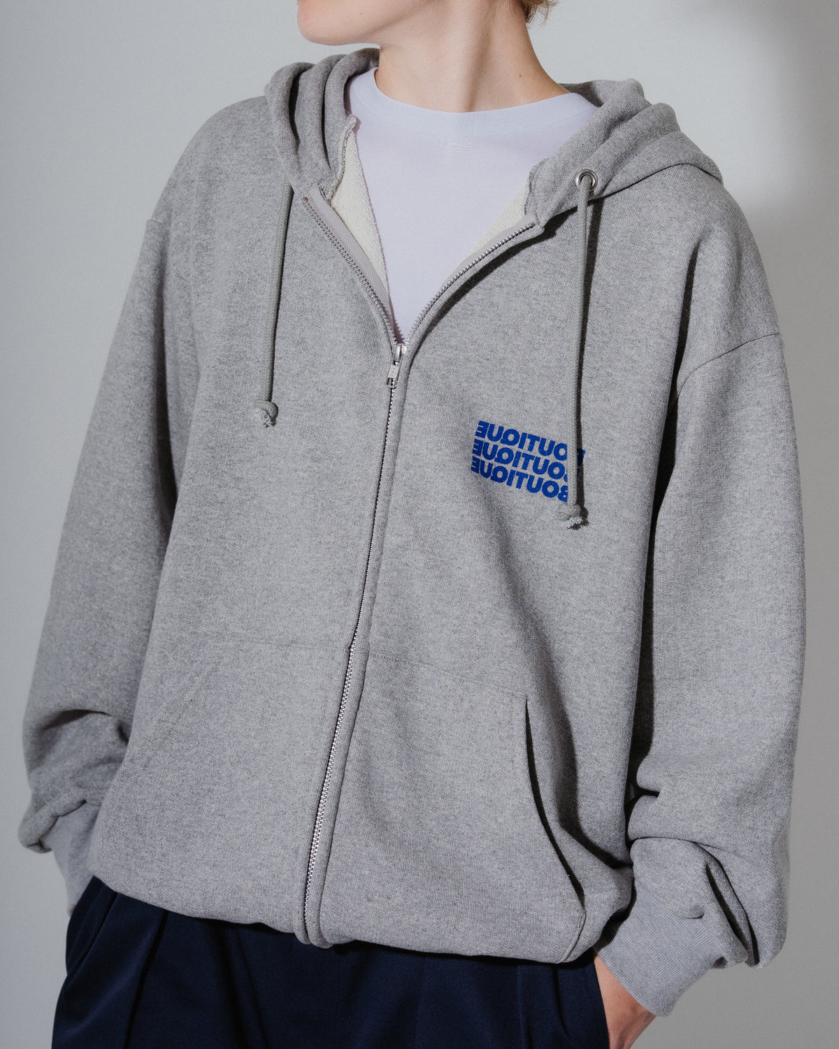 BOUTIQUE ZIP UP HOODIE HEATHER GRAY(ブティックジップアップフーディーヘザーグレー)|ONLINE BOUTIQUE(オンラインブティック)