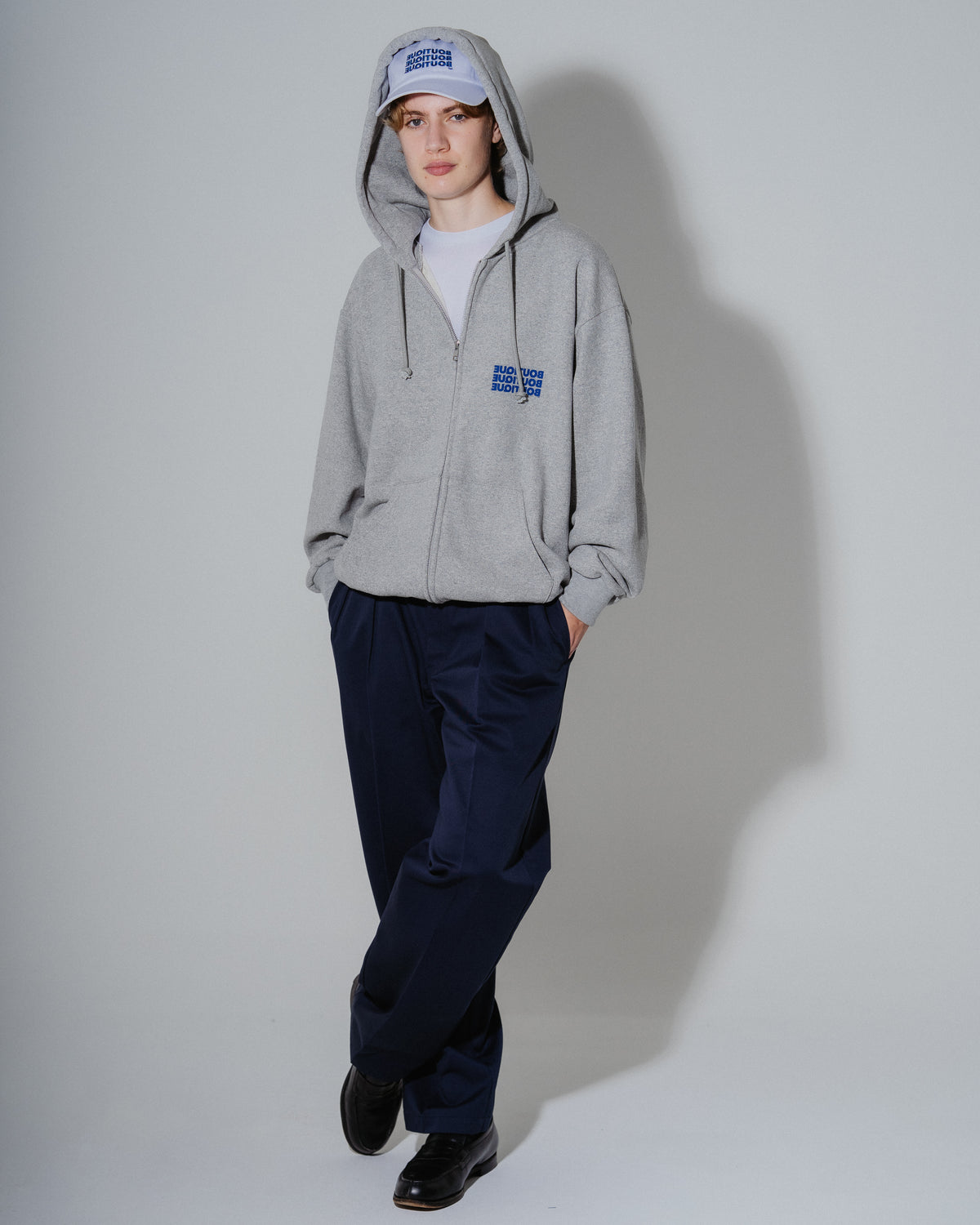 BOUTIQUE ZIP UP HOODIE HEATHER GRAY(ブティックジップアップフーディーヘザーグレー)|ONLINE BOUTIQUE(オンラインブティック)