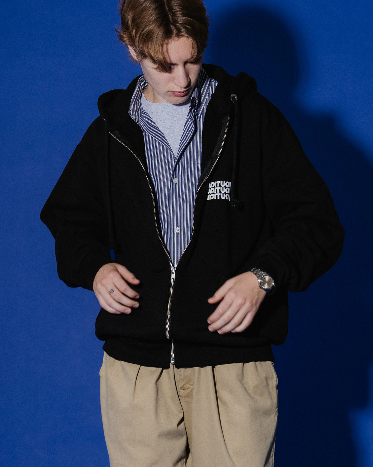 BOUTIQUE ZIP UP HOODIE BLACK(ブティックジップアップフーディーブラック)|ONLINE BOUTIQUE(オンラインブティック)