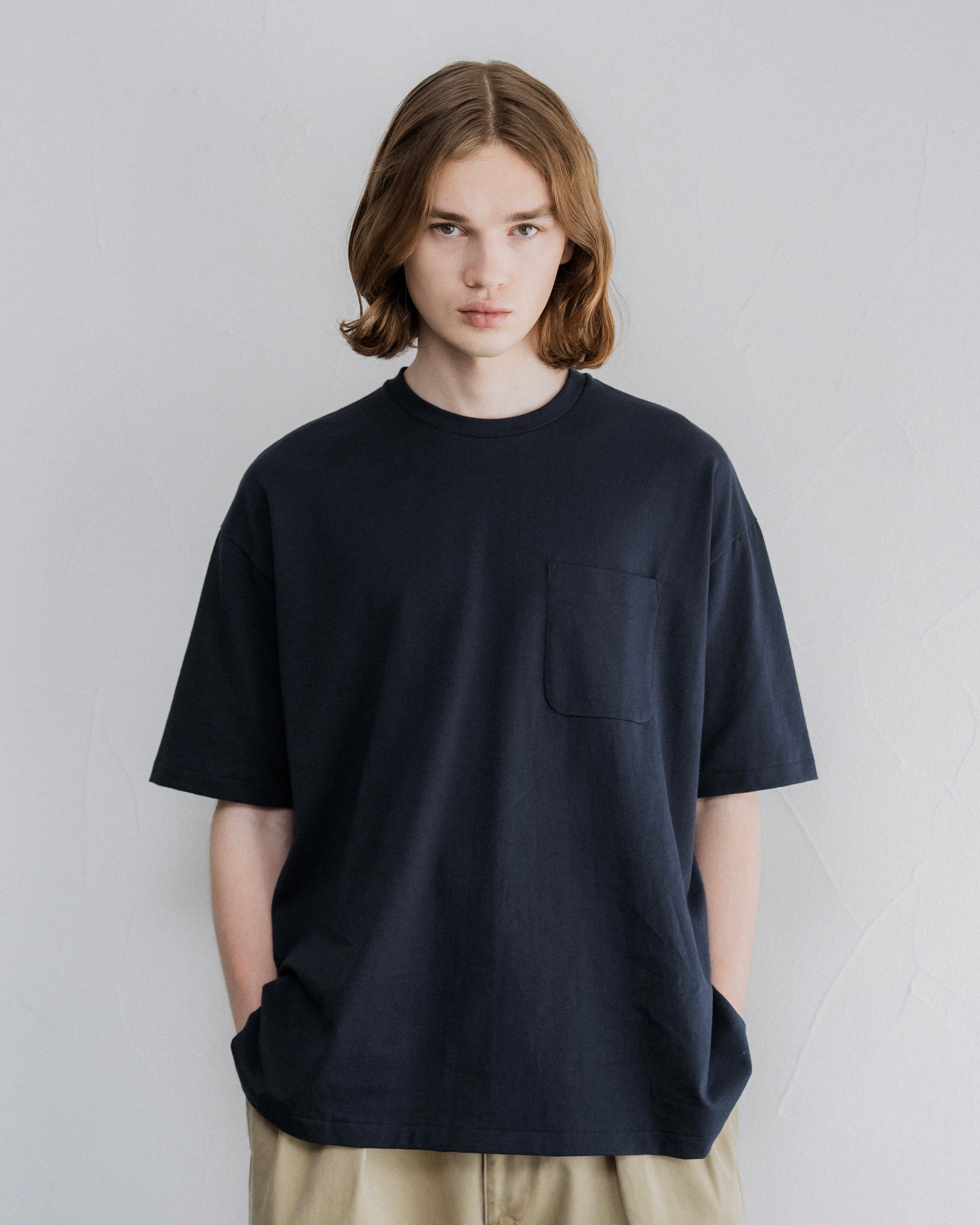 FOUNDOUR COTTON SHORT SLEEVE POCKET TEE NAVY NAVY(ファウンダコットンショートスリーブポケットTシャツネイビー)|ONLINE BOUTIQUE(オンラインブティック)
