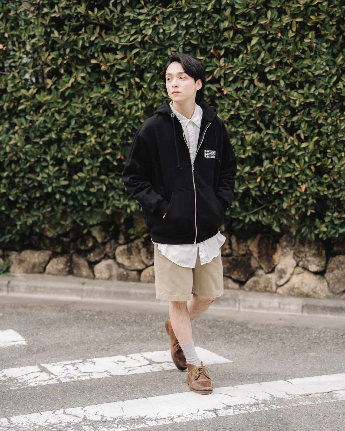 BOUTIQUE ZIP UP HOODIE BLACK(ブティックジップアップフーディーブラック)|ONLINE BOUTIQUE(オンラインブティック)