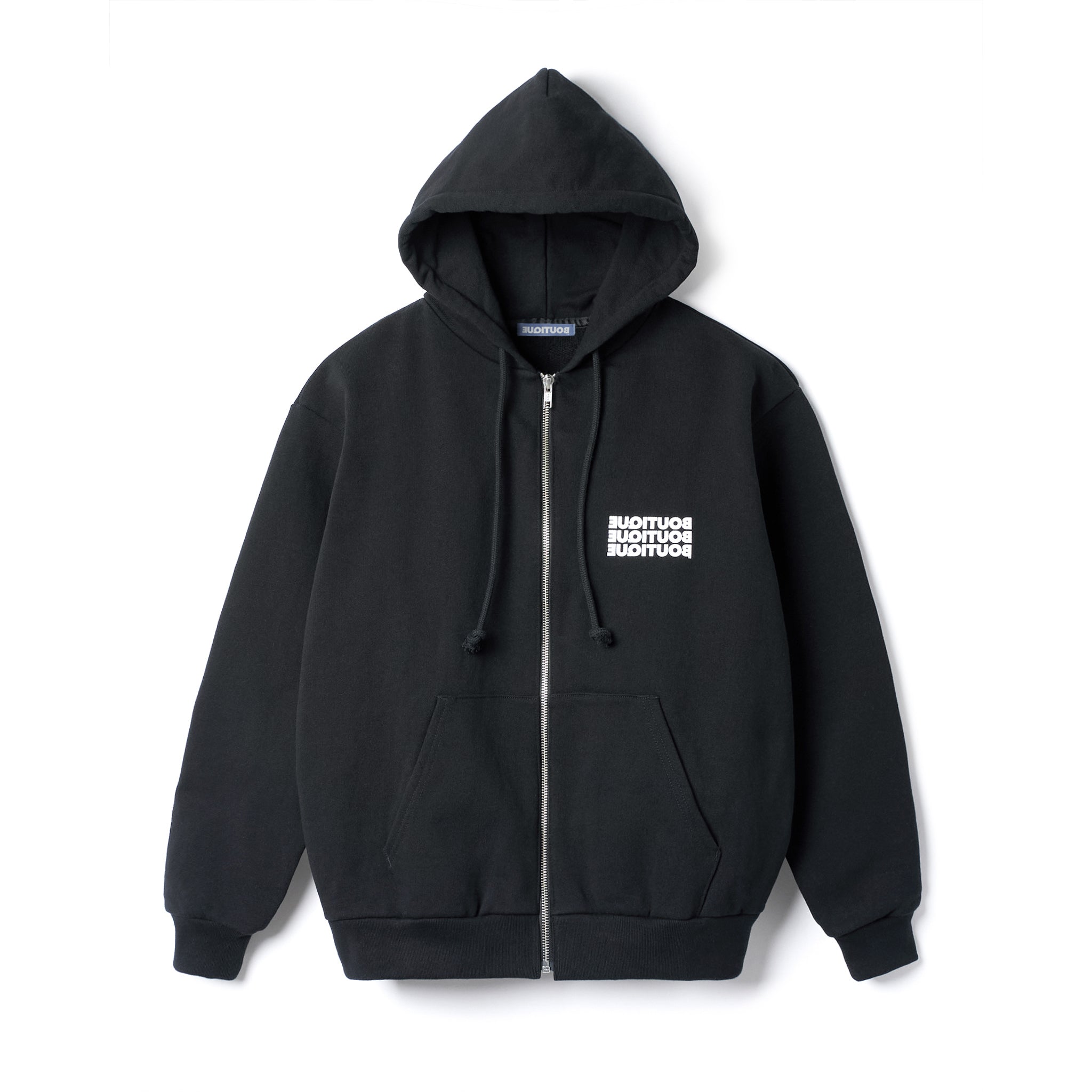 BOUTIQUE ZIP UP HOODIE BLACK（ブティックジップアップフーディー