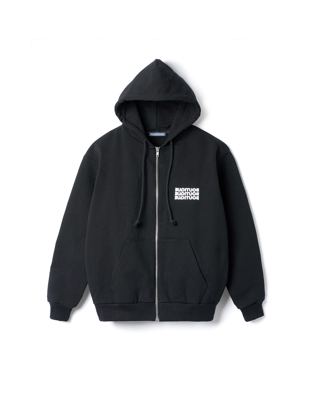 BOUTIQUE ZIP UP HOODIE BLACK（ブティックジップアップフーディー 