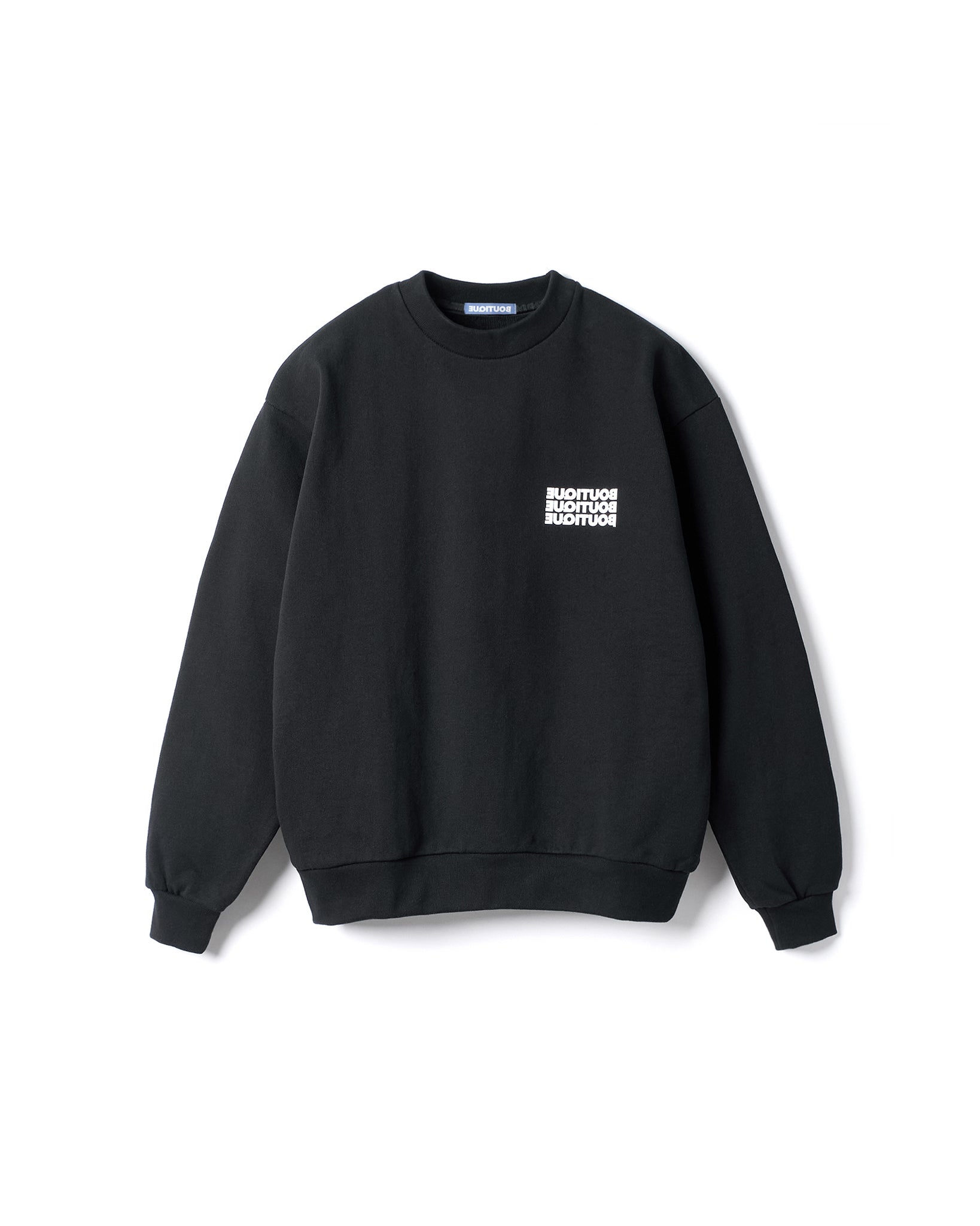 BOUTIQUE CREW NECK SWEAT BLACK(ブティッククルーネックスウェットブラック)|ONLINE BOUTIQUE(オンラインブティック)