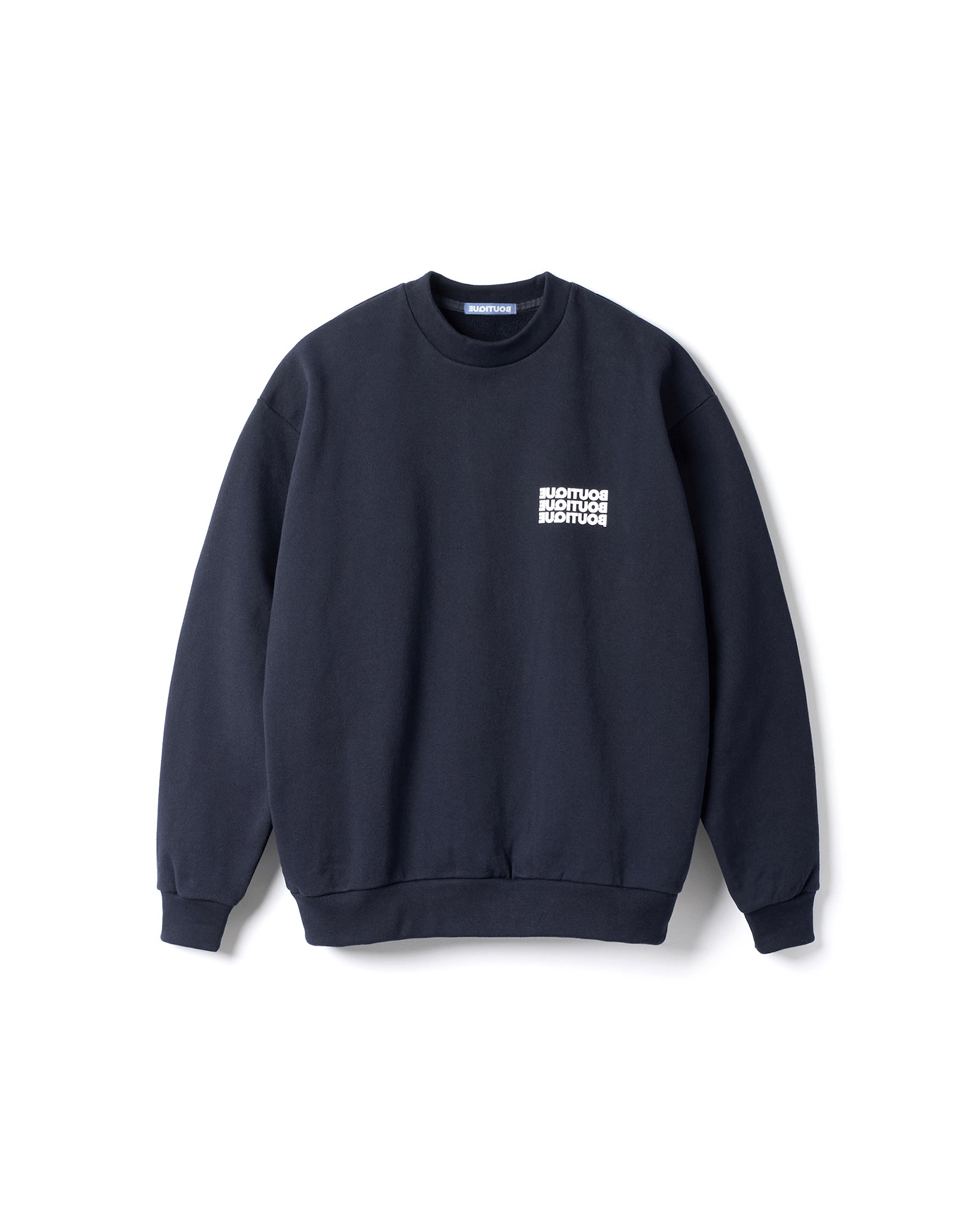 BOUTIQUE CREW NECK SWEAT NAVY(ブティッククルーネックスウェットネイビー)|ONLINE BOUTIQUE(オンラインブティック)