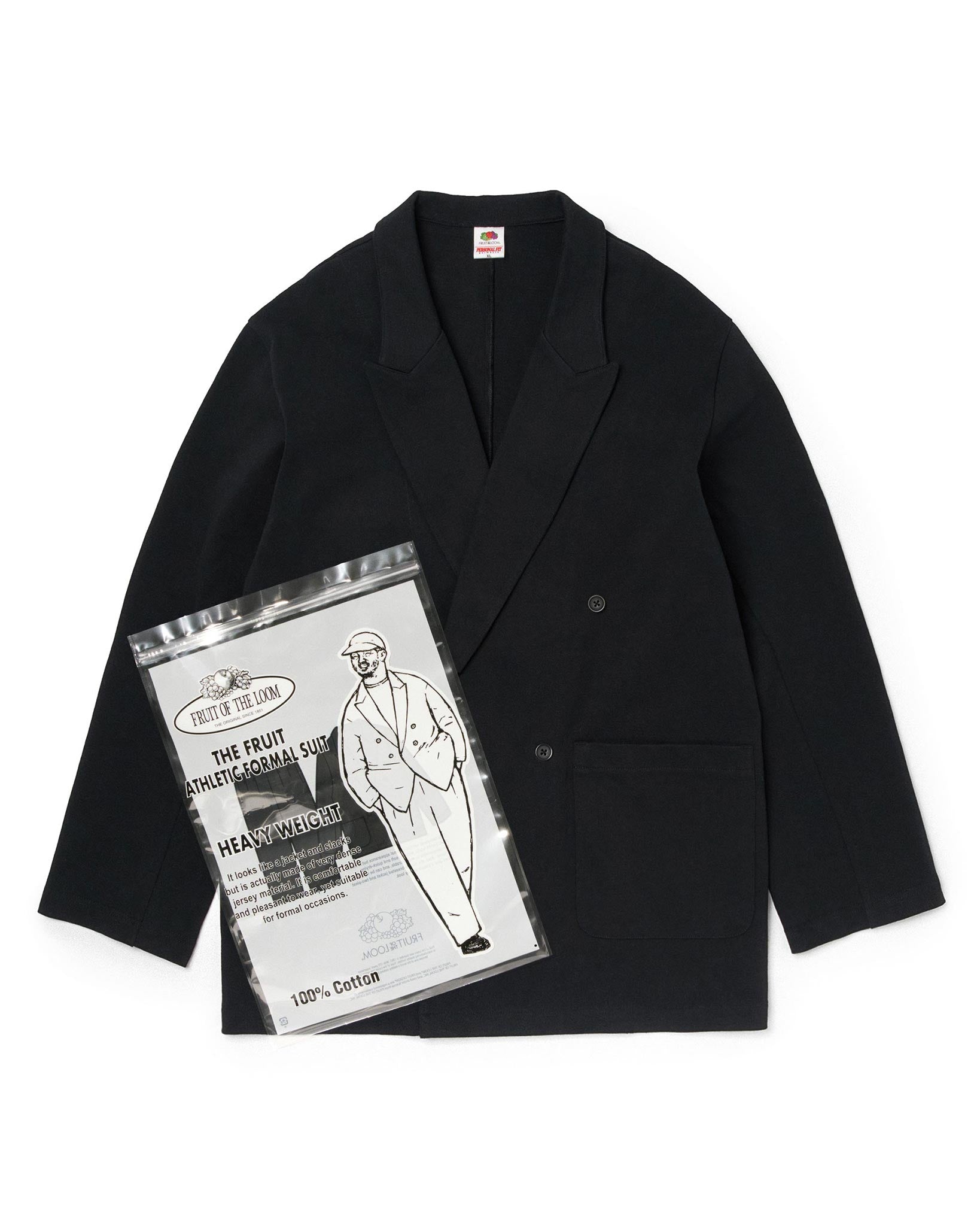 FRUIT OF THE LOOM ATHLETIC FORMAL DOUBLE SUIT BLACK(フルーツオブザルームアスレチックフォーマルダブルスーツブラック)|ONLINE BOUTIQUE(オンラインブティック)