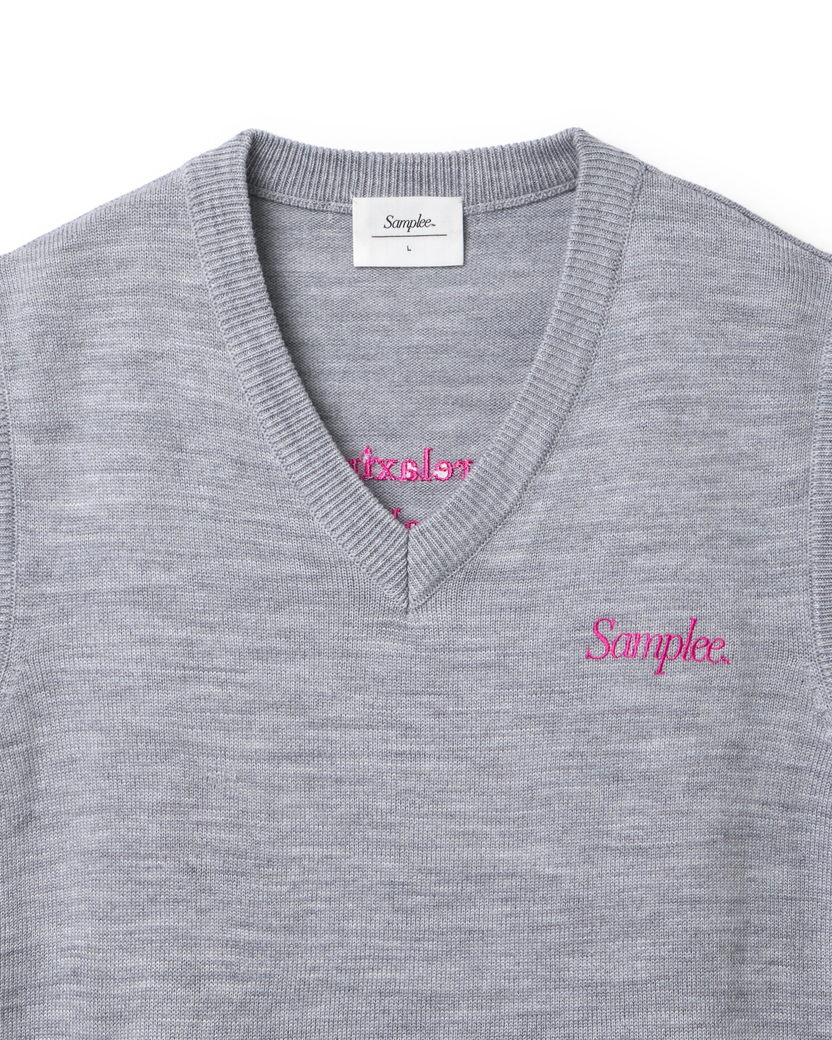 Samplee KNIT LOGO VEST(サンプリー ニットロゴベスト)|ONLINE BOUTIQUE(オンラインブティック)