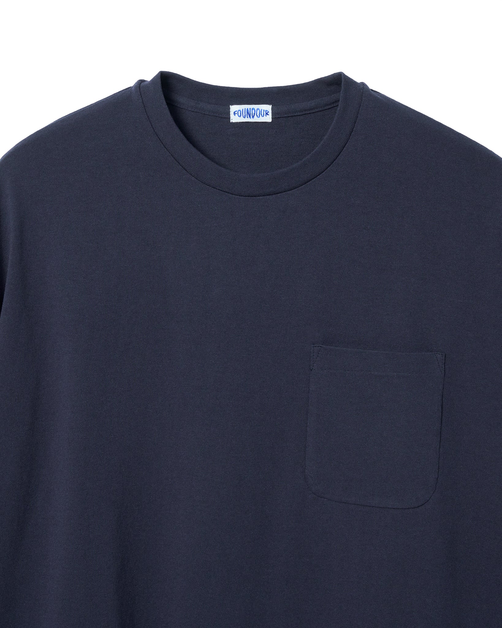 FOUNDOUR COTTON POCKET LONG SLEEVE TEE NAVY（ファウンダコットンポケットロングスリーブTシャツネイビー）｜ONLINE BOUTIQUE（オンラインブティック）