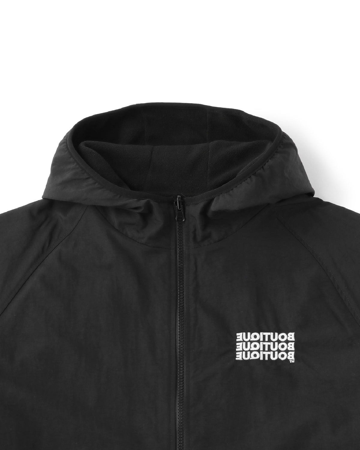 BOUTIQUE NYLON × FLEECE REVERSIBLE ZIP UP HOODIE BLACK（ブティックナイロン×フリースリバーシブルジップアップフーディーブラック）｜ONLINE BOUTIQUE（オンラインブティック）