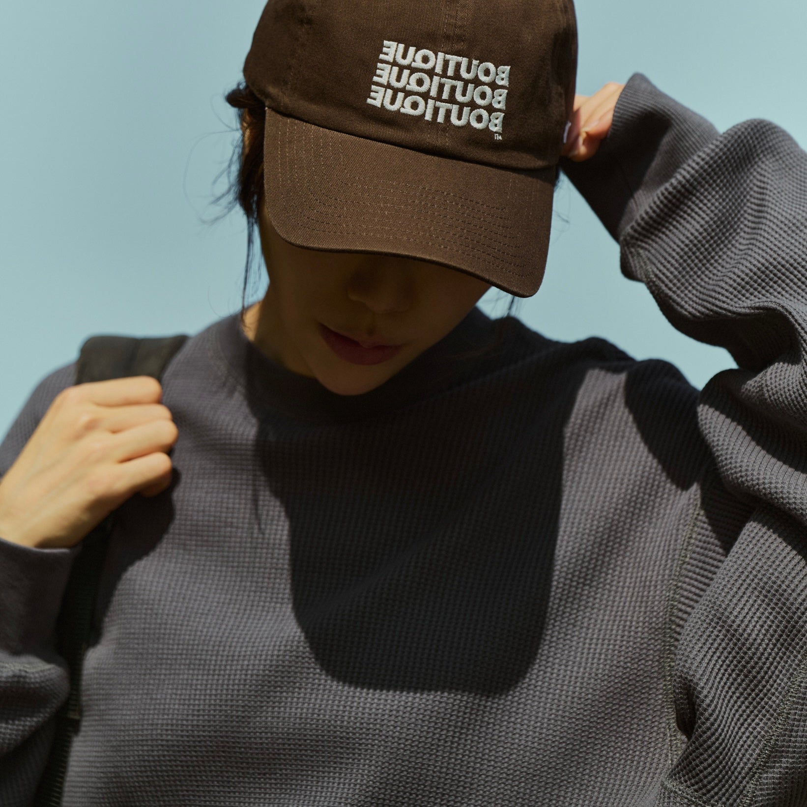 FRUIT OF THE LOOM THERMAL CREW NECK CHARCOAL｜ONLINE BOUTIQUE（オンラインブティック）