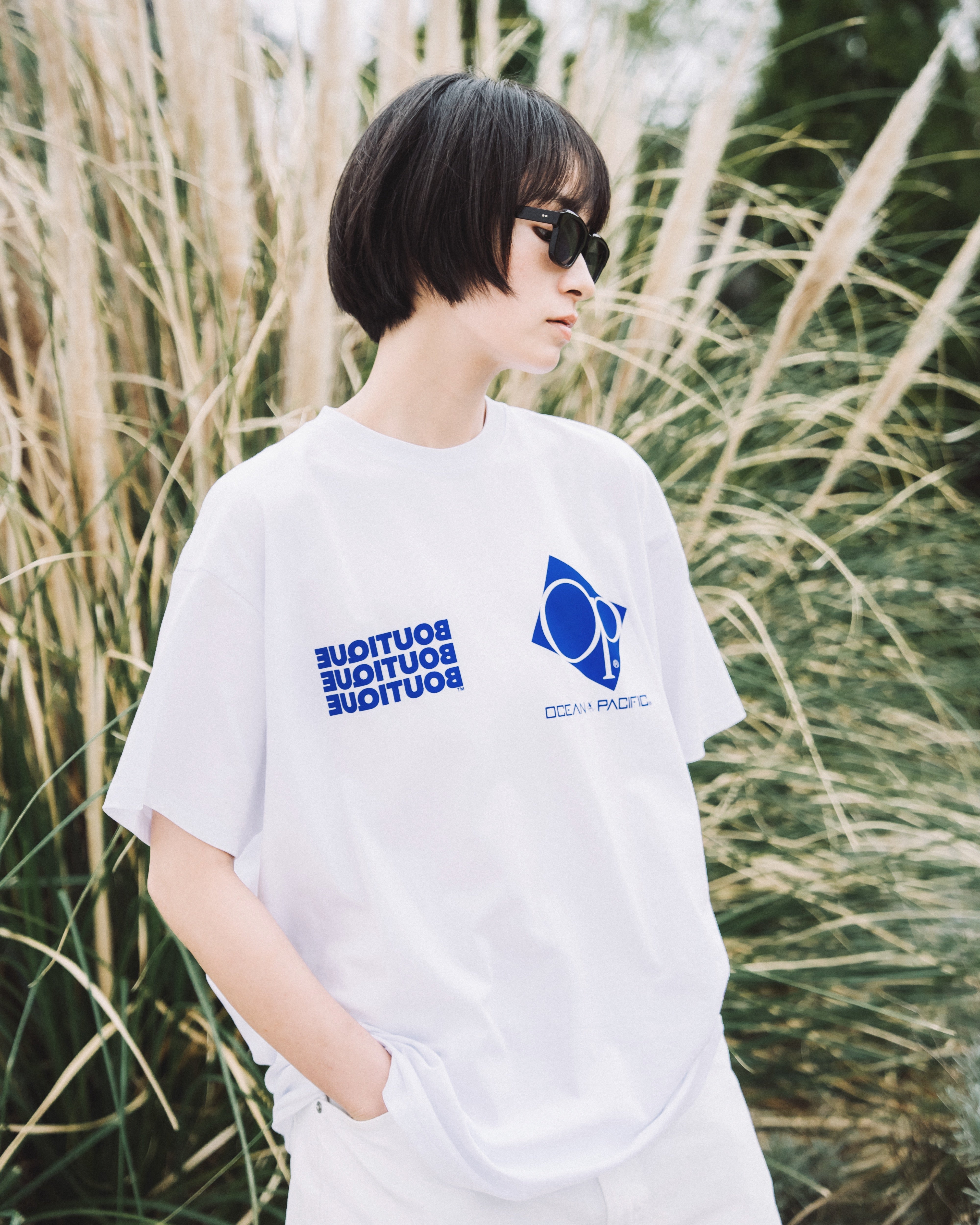 BOUTIQUE × Ocean Pacific SIGNATURE TEE（ブティック×オーシャンパシフィックシグネチャーTシャツホワイト）｜ONLINE BOUTIQUE（オンラインブティック）