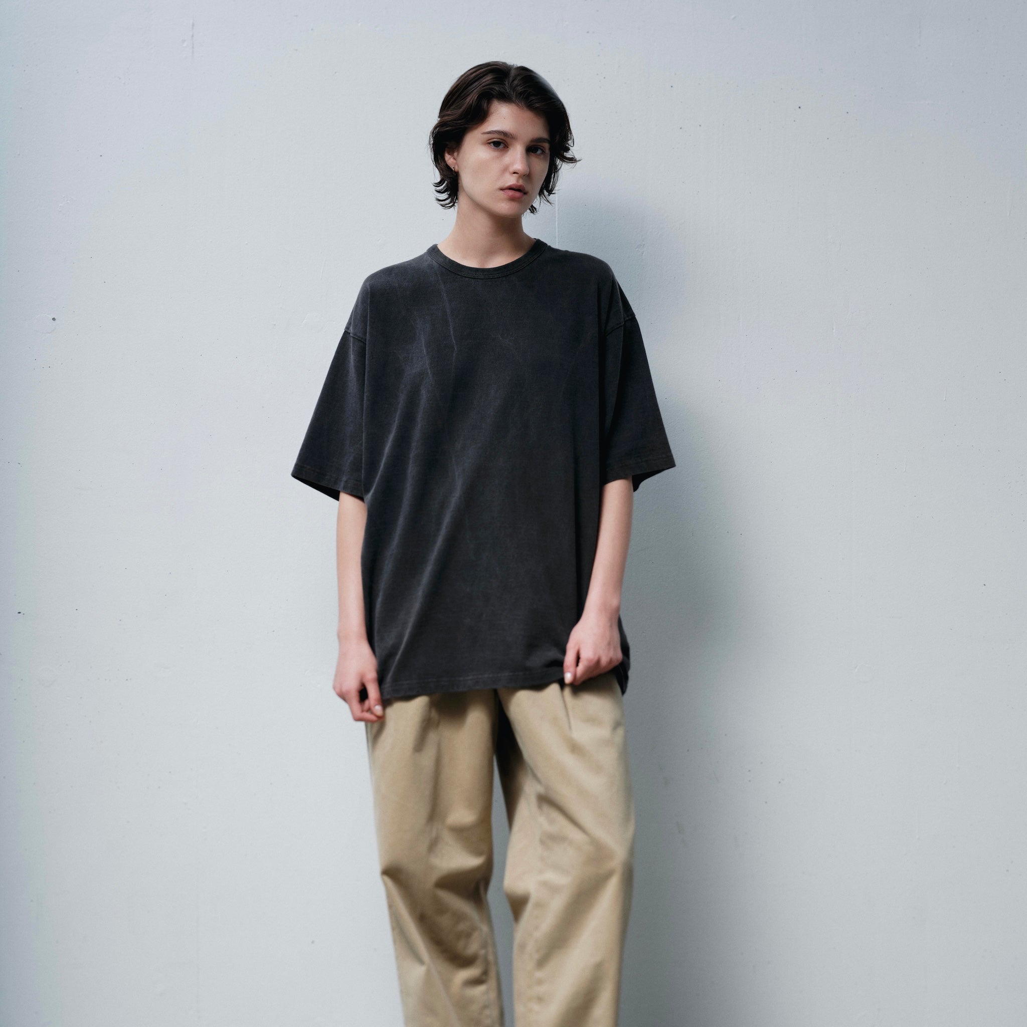 FOUNDOUR COTTON BD SHORT SLEEVE TEE BLACK（ファウンダコットンボタンダウンショートスリーブTシャツブラック）｜ONLINE BOUTIQUE（オンラインブティック）