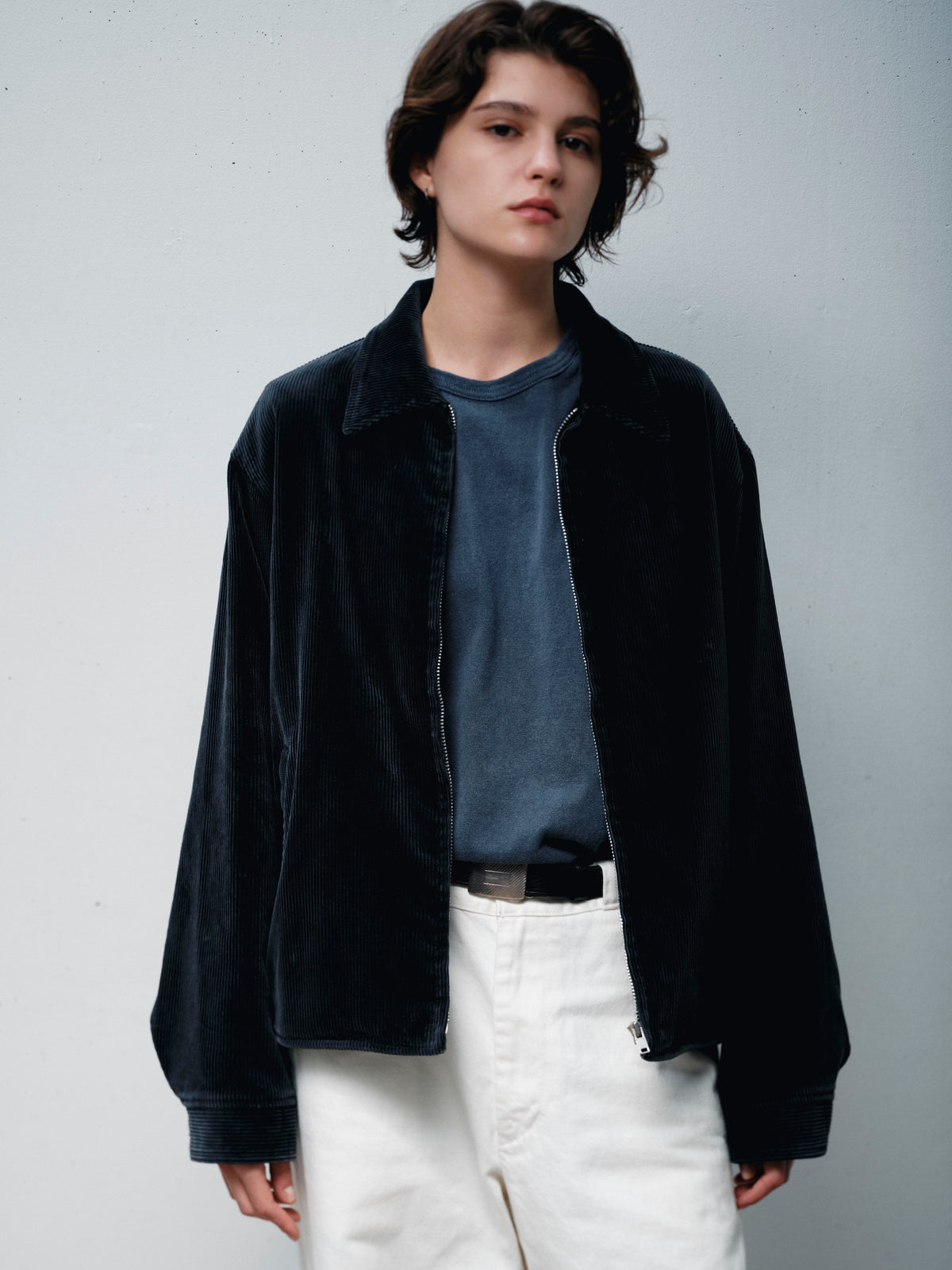 FOUNDOUR  COTTON CORDUROY ZIP UP BLOUSON BLACK（ファウンダコットンコーデュロイジップアップブルゾンブラック）｜ONLINE BOUTIQUE（オンラインブティック）
