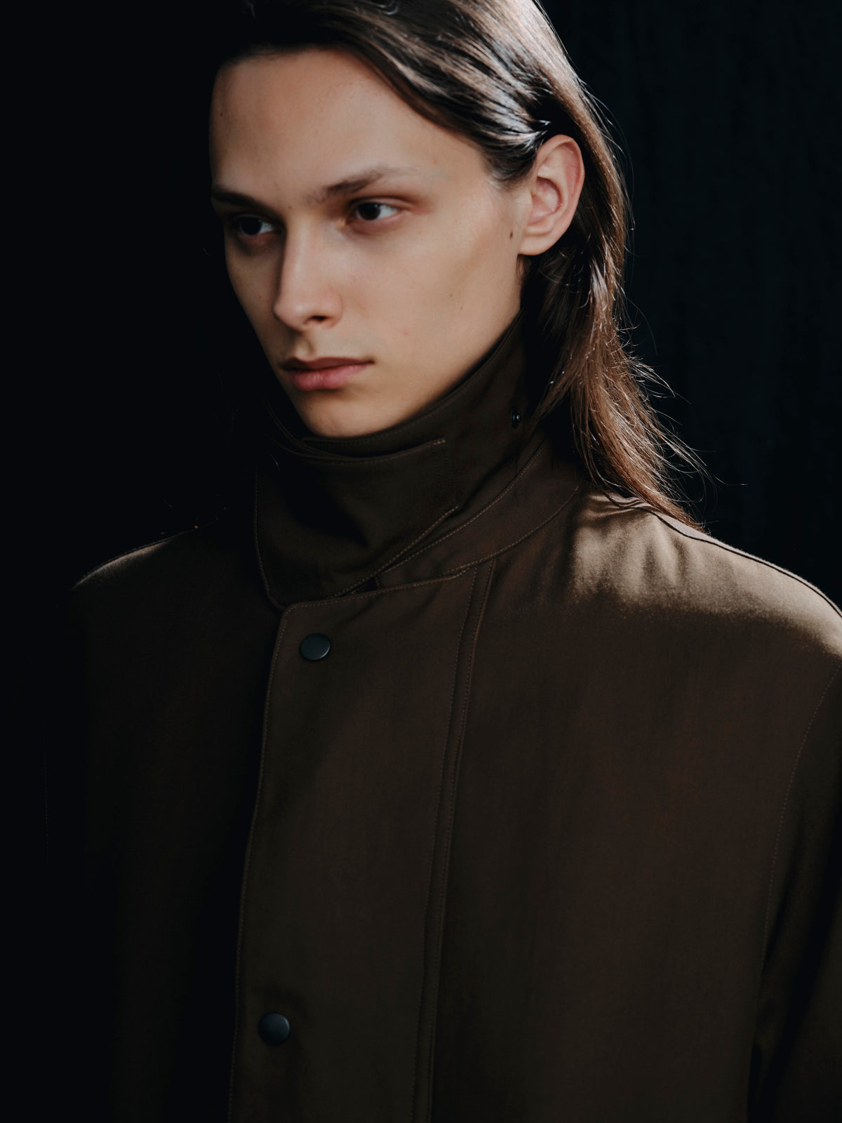 FOUNDOUR COTTON VISCOSE OVERCOAT BROWN（ファウンダコットンビスコースオーバーコートブラウン）｜ONLINE BOUTIQUE（オンラインブティック）