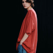FOUNDOUR COTTON BD SHORT SLEEVE TEE RED（ファウンダコットンボタンダウンショートスリーブTシャツレッド）｜ONLINE BOUTIQUE（オンラインブティック）