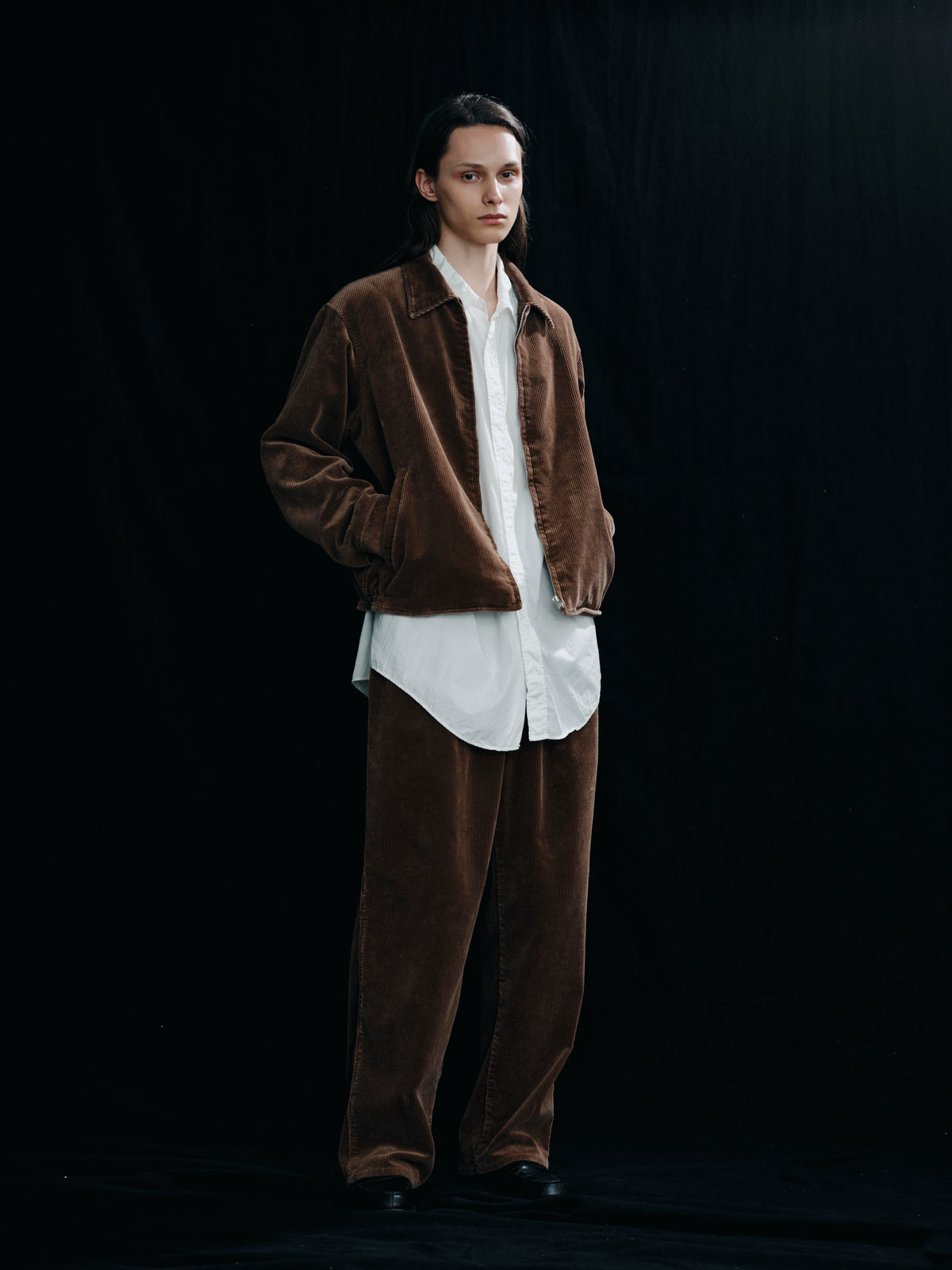 FOUNDOUR COTTON CORDUROY ZIP UP BLOUSON BROWN（ファウンダコットンコーデュロイジップアップブルゾンブラウン）｜ONLINE BOUTIQUE（オンラインブティック）