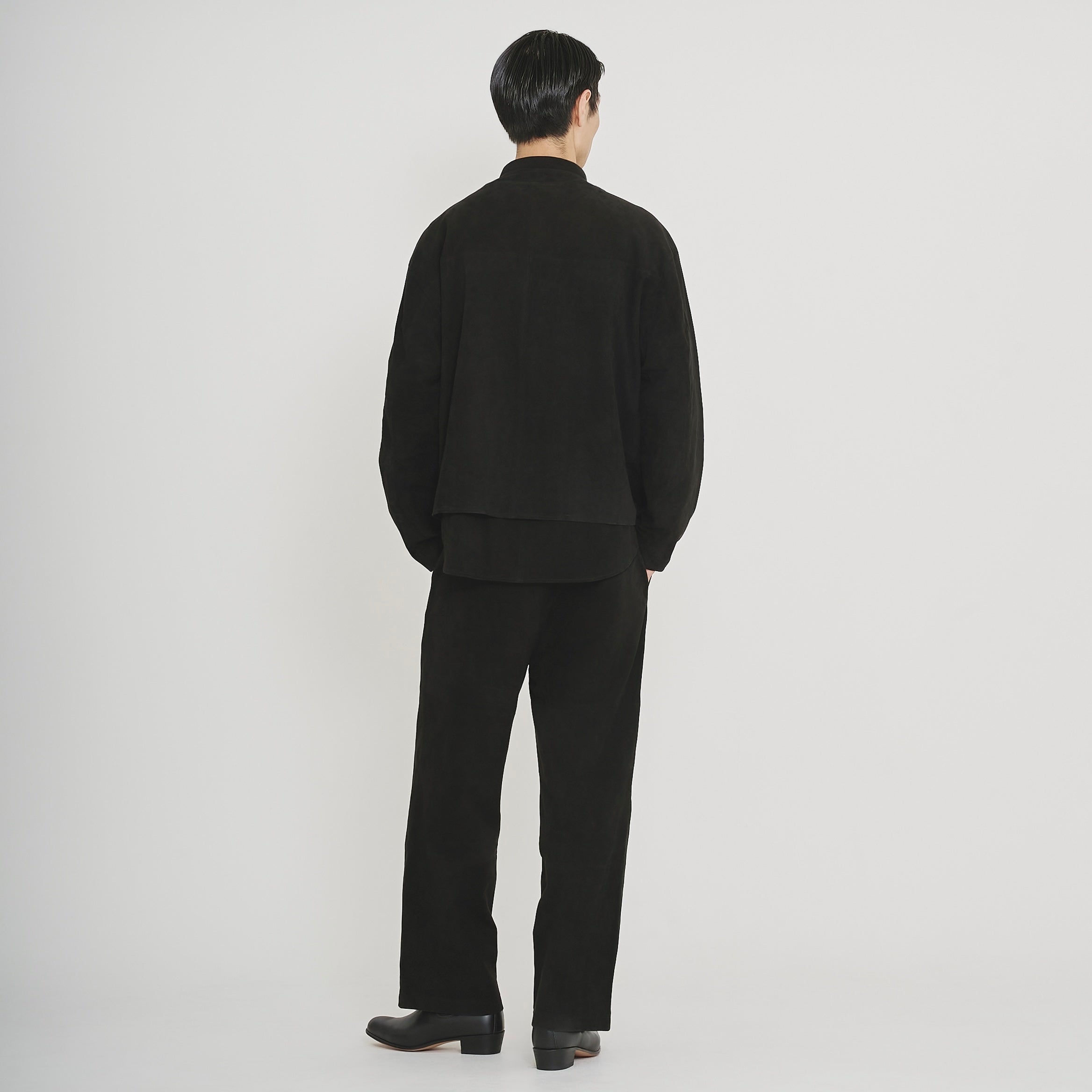 FRMR. ブラックパンツ メンズウェア Morphee × BOUTIQUE SUEDE BLACK PANTS（モルフェ×ブティックスエード