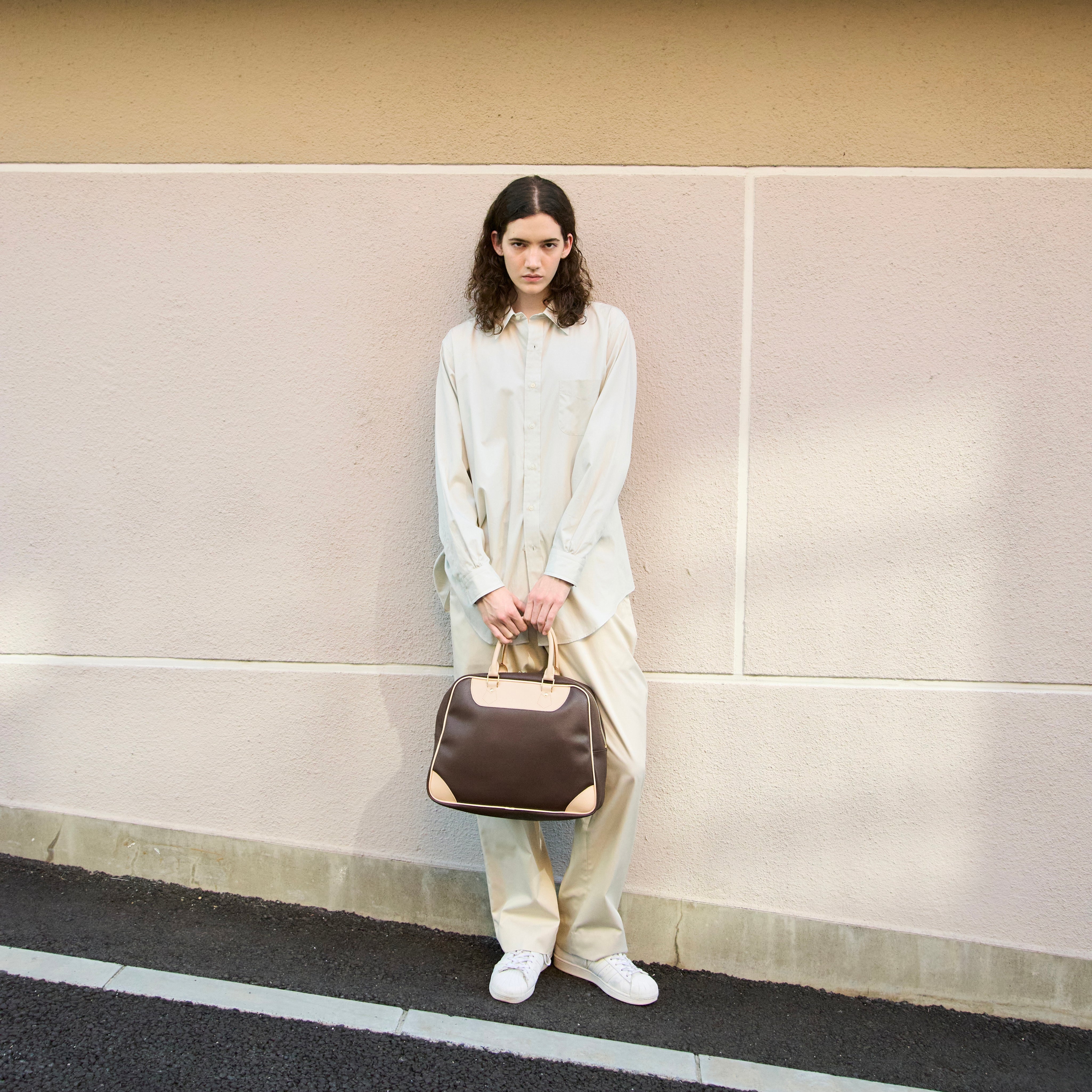 NEWBOOK OLD SPORTS WIDE BROWN/BEIGE（ニューブックキャリーオールスモールロングブルーグレーオールドスポーツワイドブラウン/ベージュ）｜ONLINE BOUTIQUE（オンラインブティック）