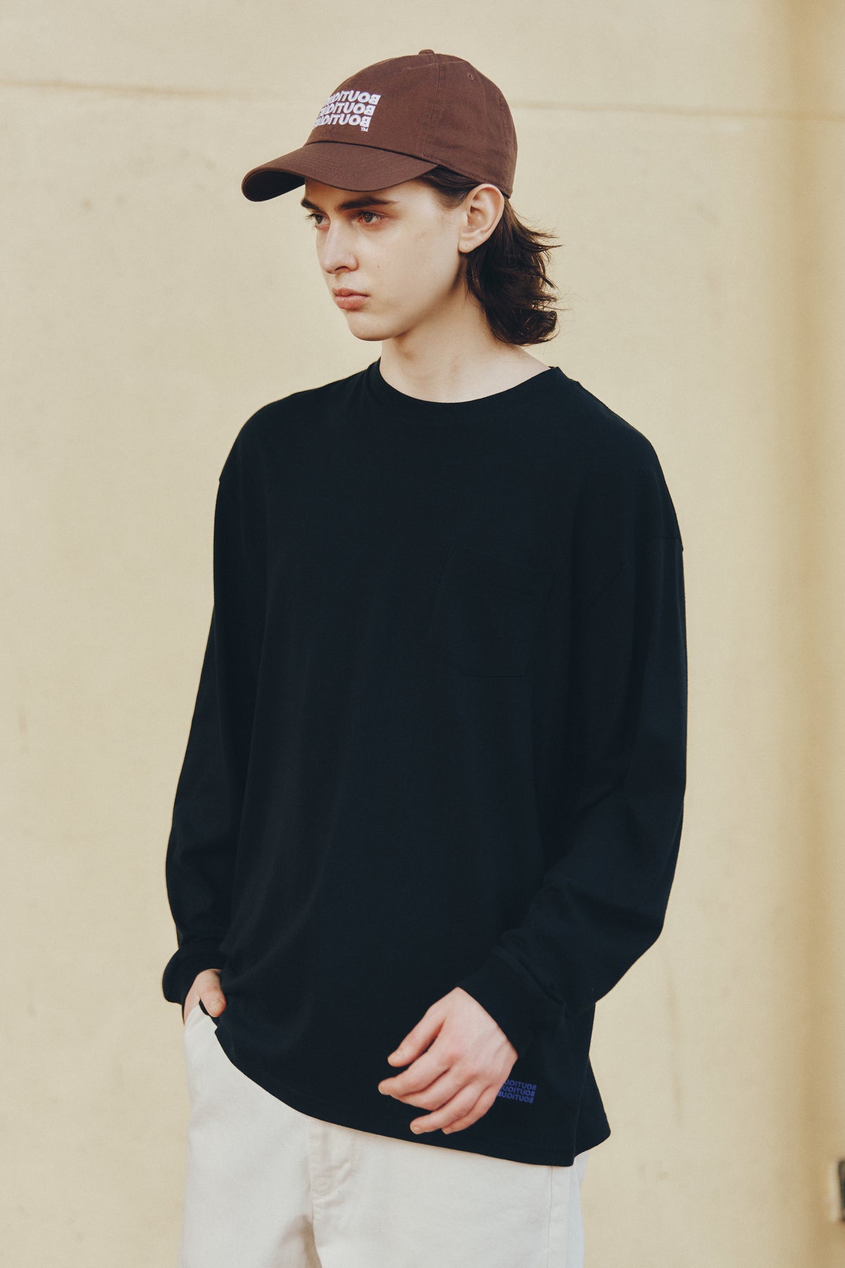 BOUTIQUE × FRUIT OF THE LOOM IT'S OUR DAILY 2PACK LONG SLEEVE TEE BLACK（ブティック×フルーツオブザルームイッツアワーデイリー2パックロングスリーブTシャツブラック）｜ONLINE BOUTIQUE（オンラインブティック）