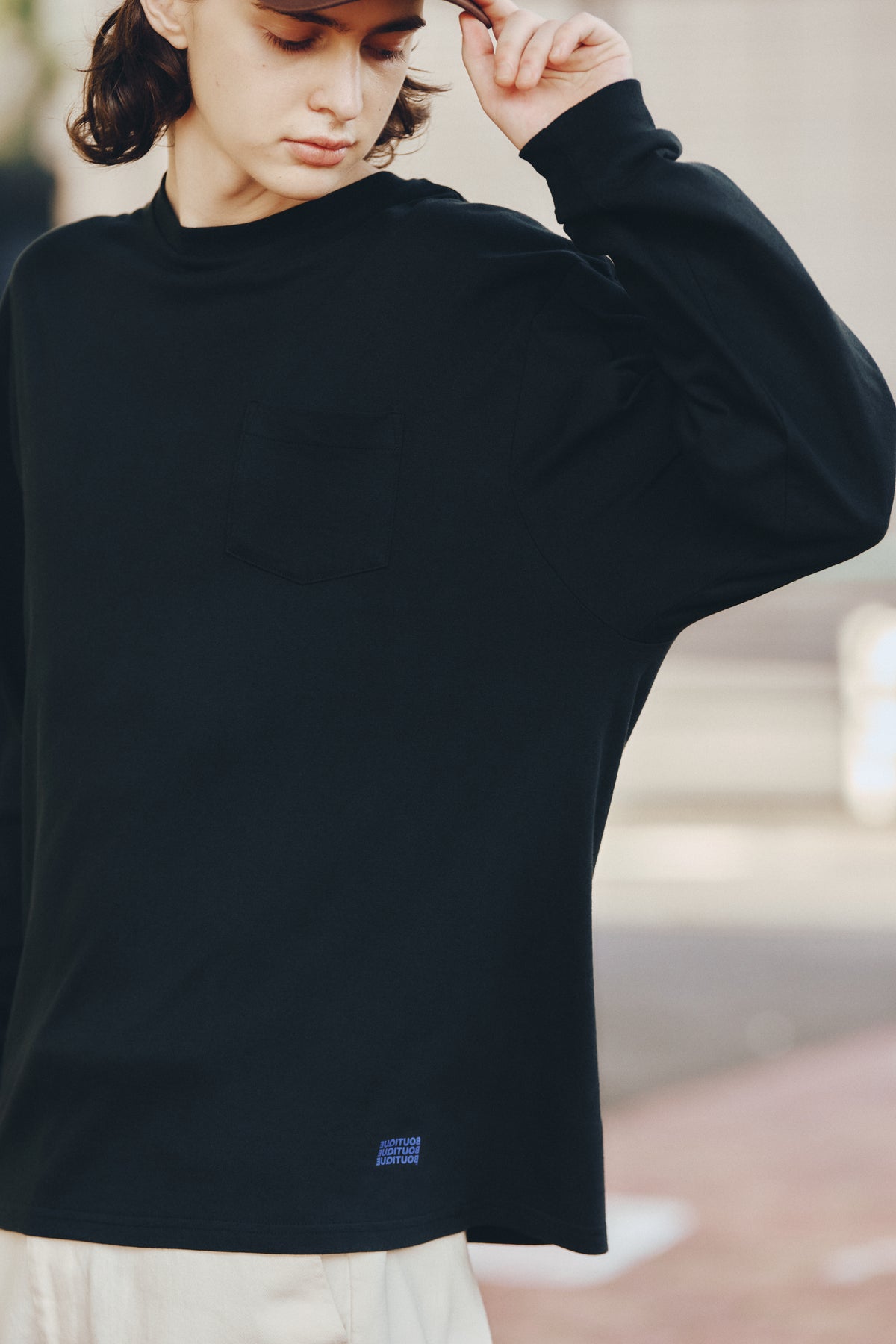 BOUTIQUE × FRUIT OF THE LOOM IT'S OUR DAILY 2PACK LONG SLEEVE TEE BLACK（ブティック×フルーツオブザルームイッツアワーデイリー2パックロングスリーブTシャツブラック）｜ONLINE BOUTIQUE（オンラインブティック）