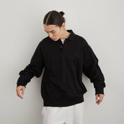 LONG SLEEVE KNIT POLO SHIRT BLACK（ロングスリープニットポロシャツブラック）｜ONLINE BOUTIQUE（オンラインブティック）