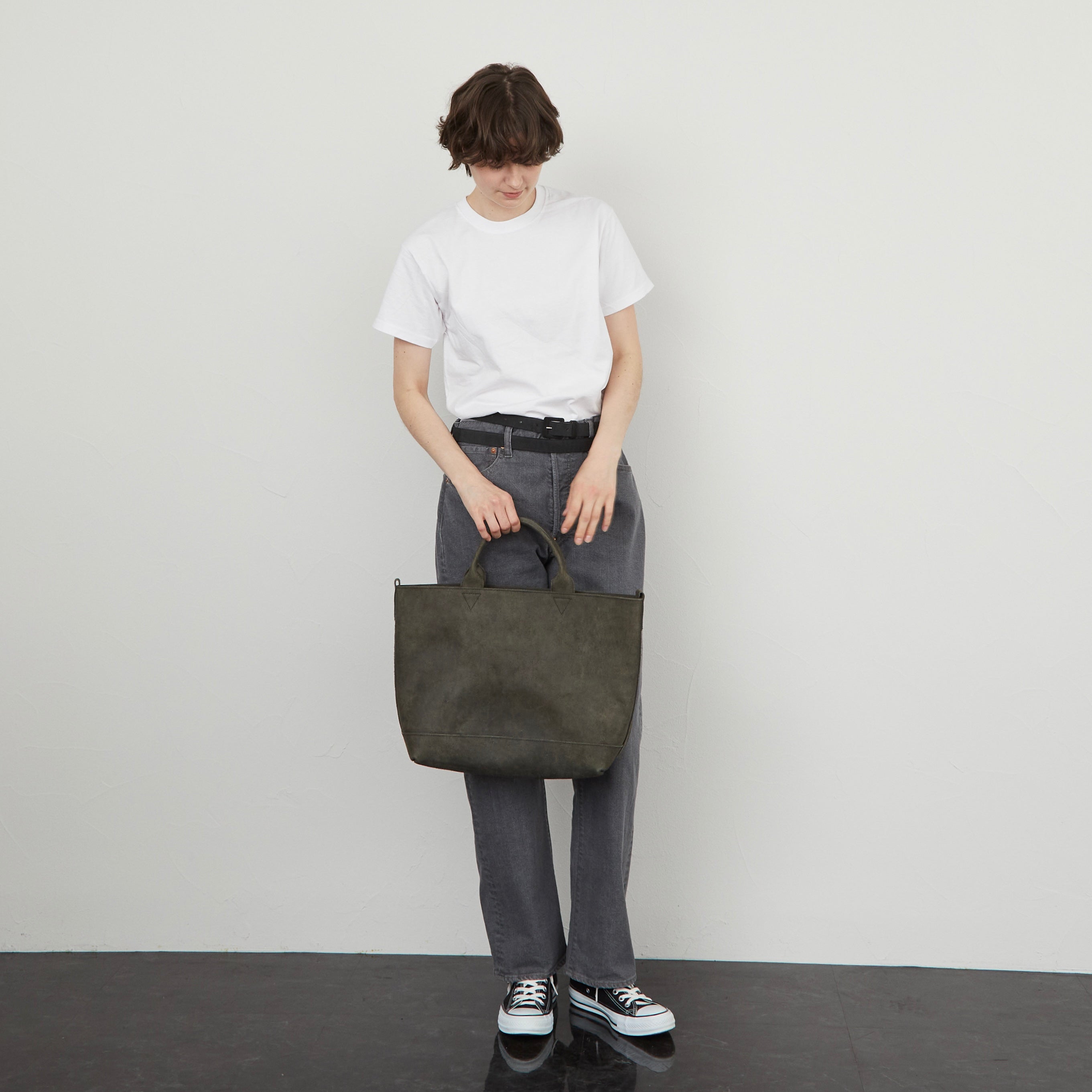 CC22 LEATHER TOTE BAG BLACK（CC22レザートートバッグブラック）｜ONLINE BOUTIQUE（オンラインブティック）