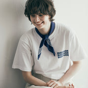 BOUTIQUE TEE WHITE & BLUE