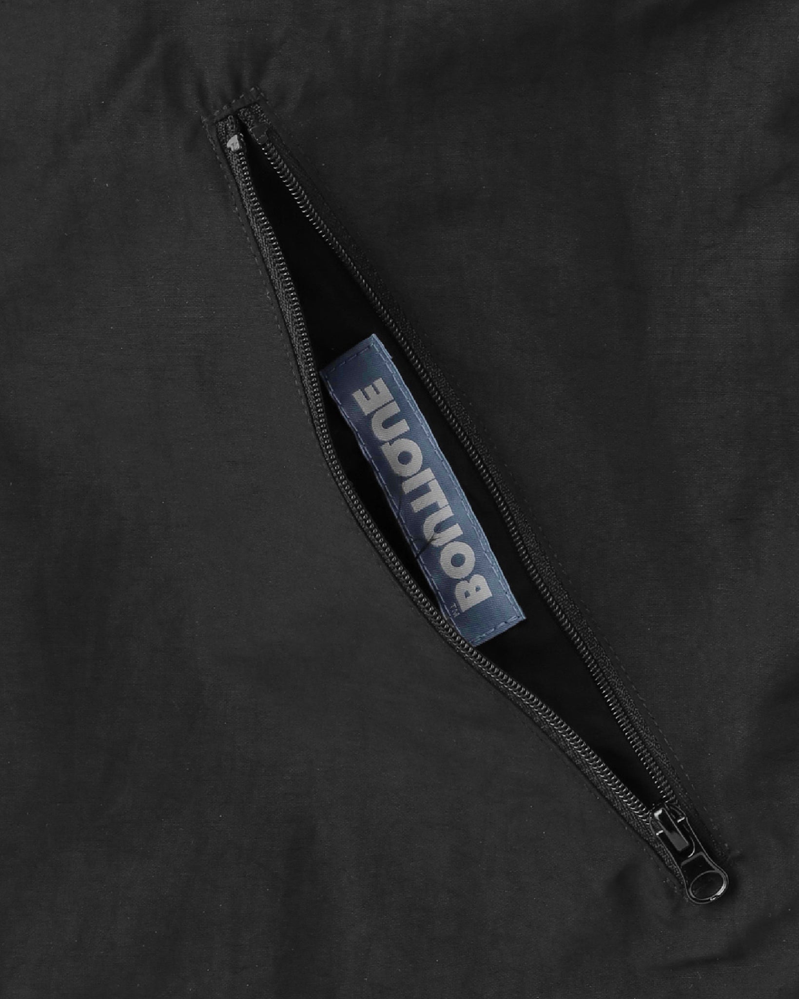 BOUTIQUE NYLON × FLEECE REVERSIBLE ZIP UP HOODIE BLACK（ブティック