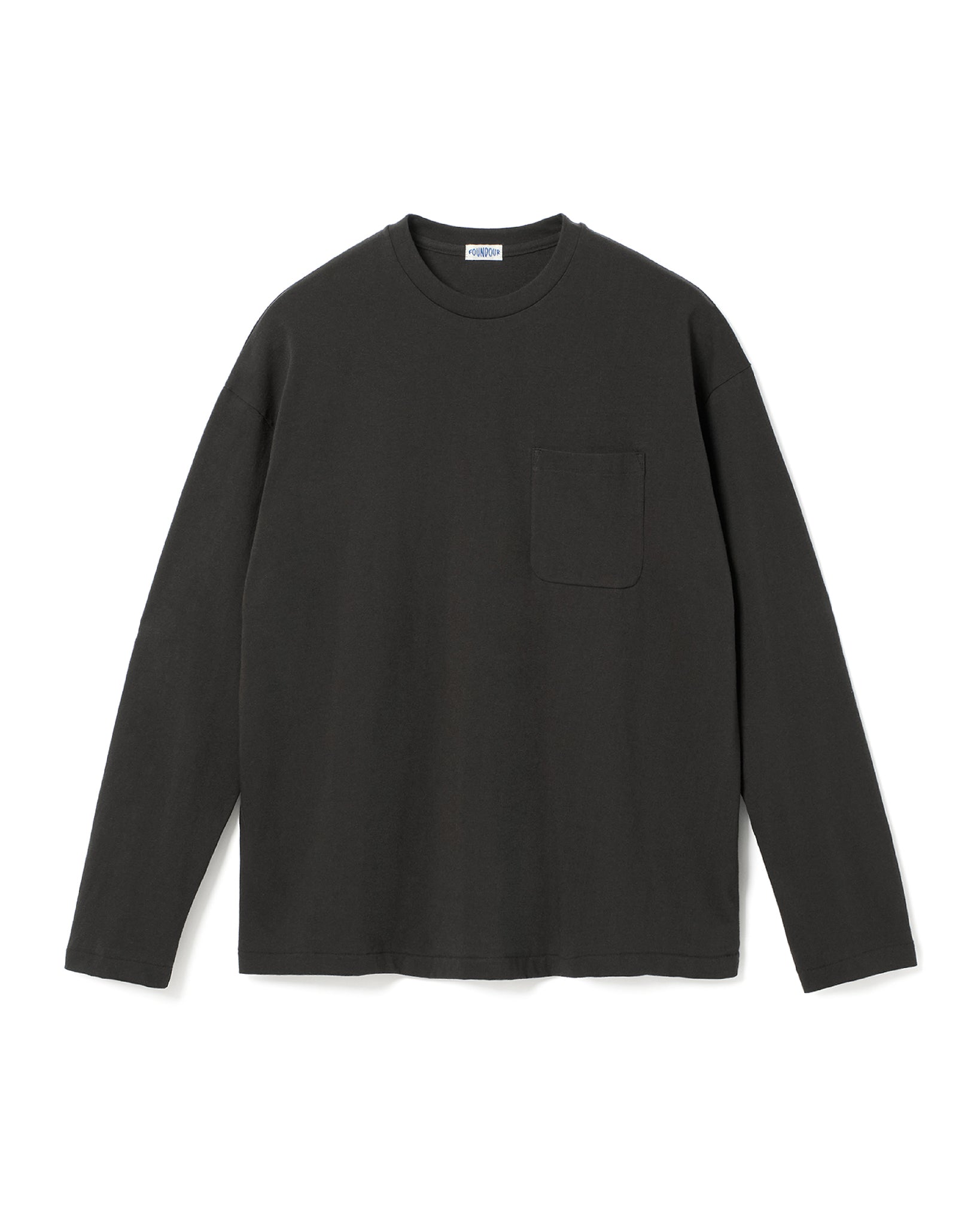 FOUNDOUR COTTON LONG SLEEVE POCKET TEE BLACK（ファウンダコットンロングスリーブポケットTシャツブラック）｜ONLINE BOUTIQUE（オンラインブティック）