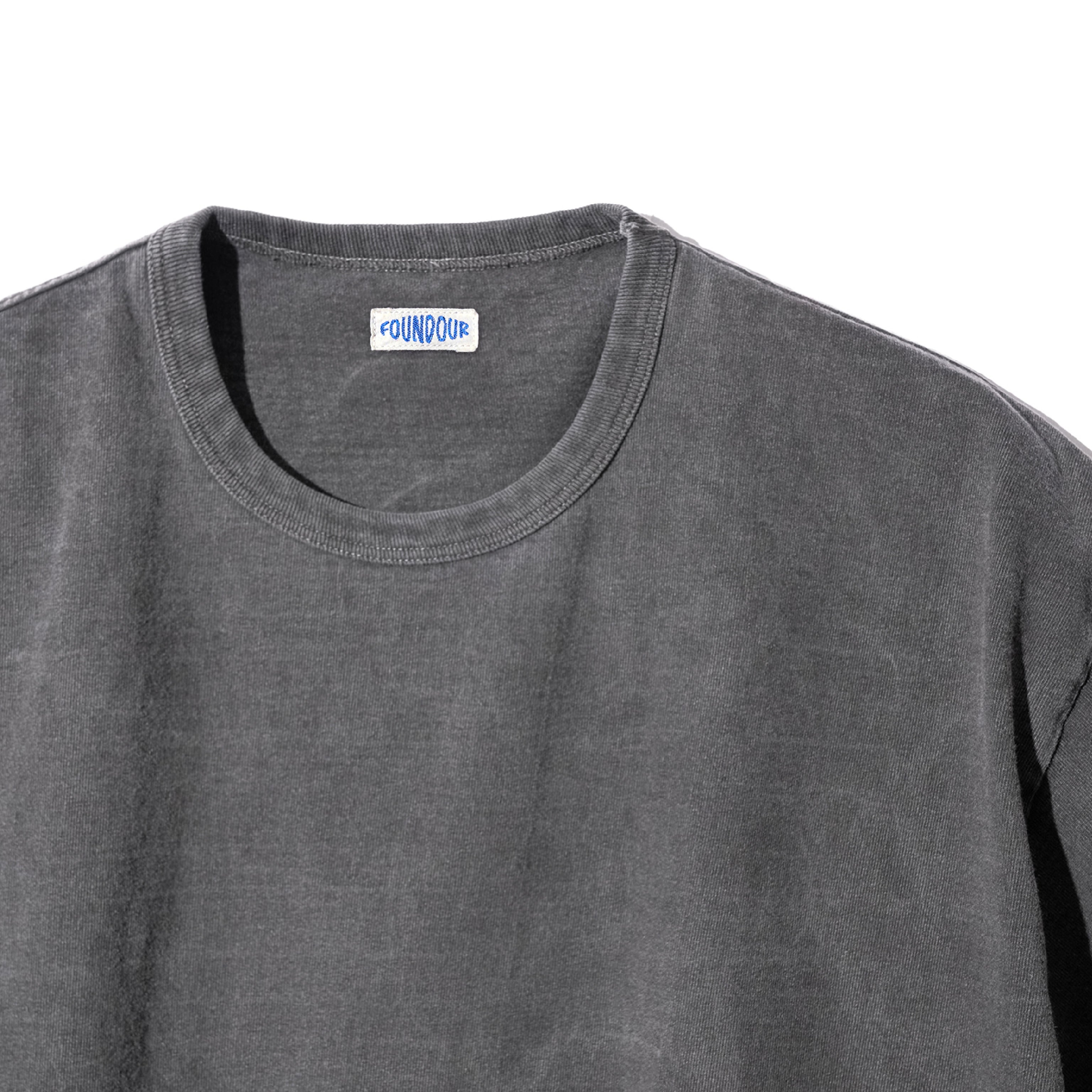FOUNDOUR COTTON BD SHORT SLEEVE TEE BLACK（ファウンダコットンボタンダウンショートスリーブTシャツブラック）｜ONLINE BOUTIQUE（オンラインブティック）