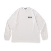 BOUTIQUE L/S TEE WHITE & BROWN（ブティックロングスリーブTシャツホワイト＆ブラウン）｜ONLINE BOUTIQUE（オンラインブティック）